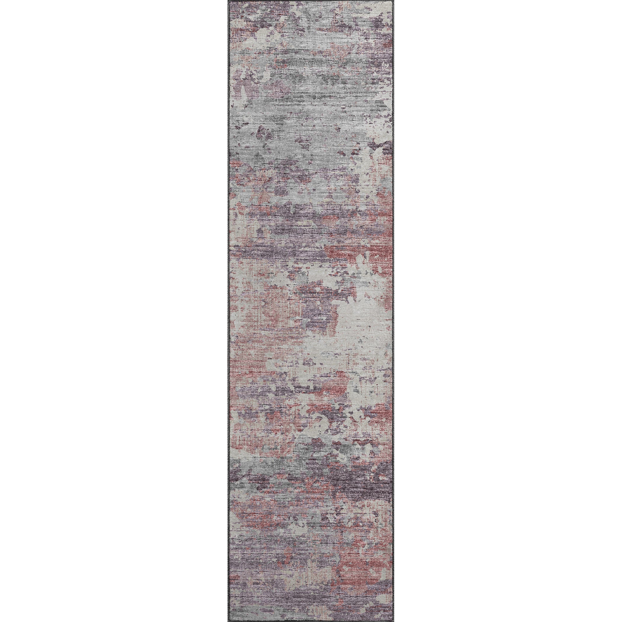 Luxury Machine Washable Indoor/Outdoor Transitional CM4 Rose Pink Rug 2'3" x 7'6" #shape_Runner