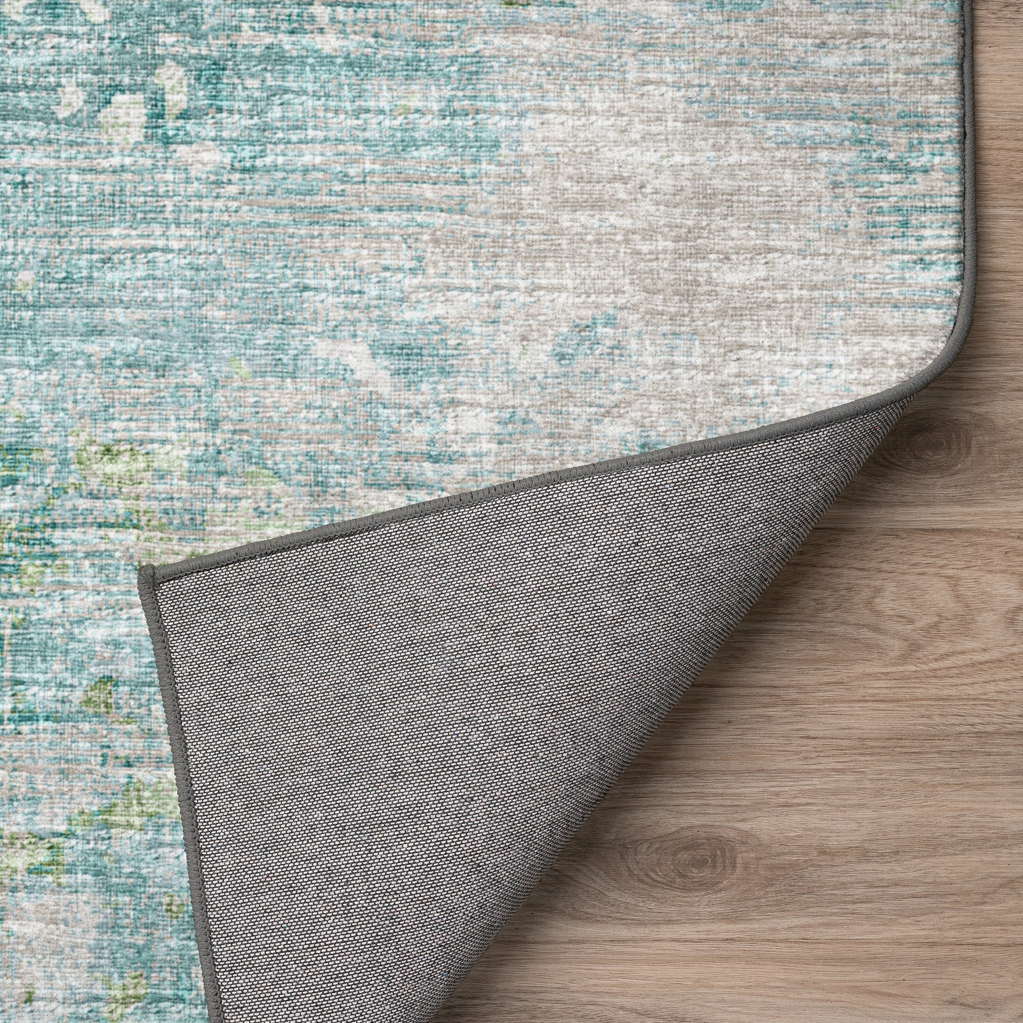 Luxury Machine Washable Indoor/Outdoor Transitional CM5 Meadow Green Rug 1'8" x 2'6" #shape_Rectangle