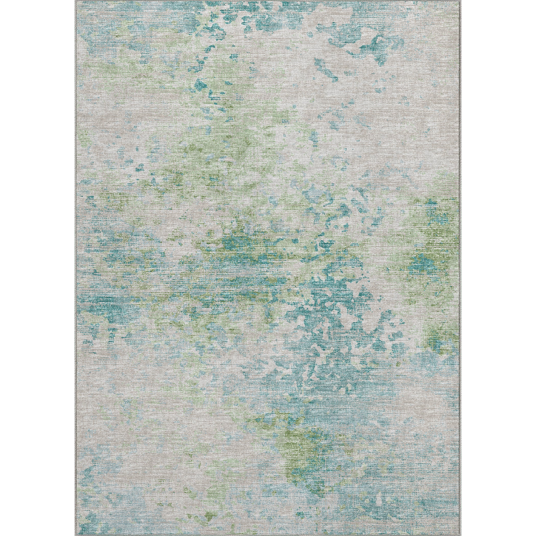Luxury Machine Washable Indoor/Outdoor Transitional CM5 Meadow Green Rug 3' x 5' #shape_Rectangle