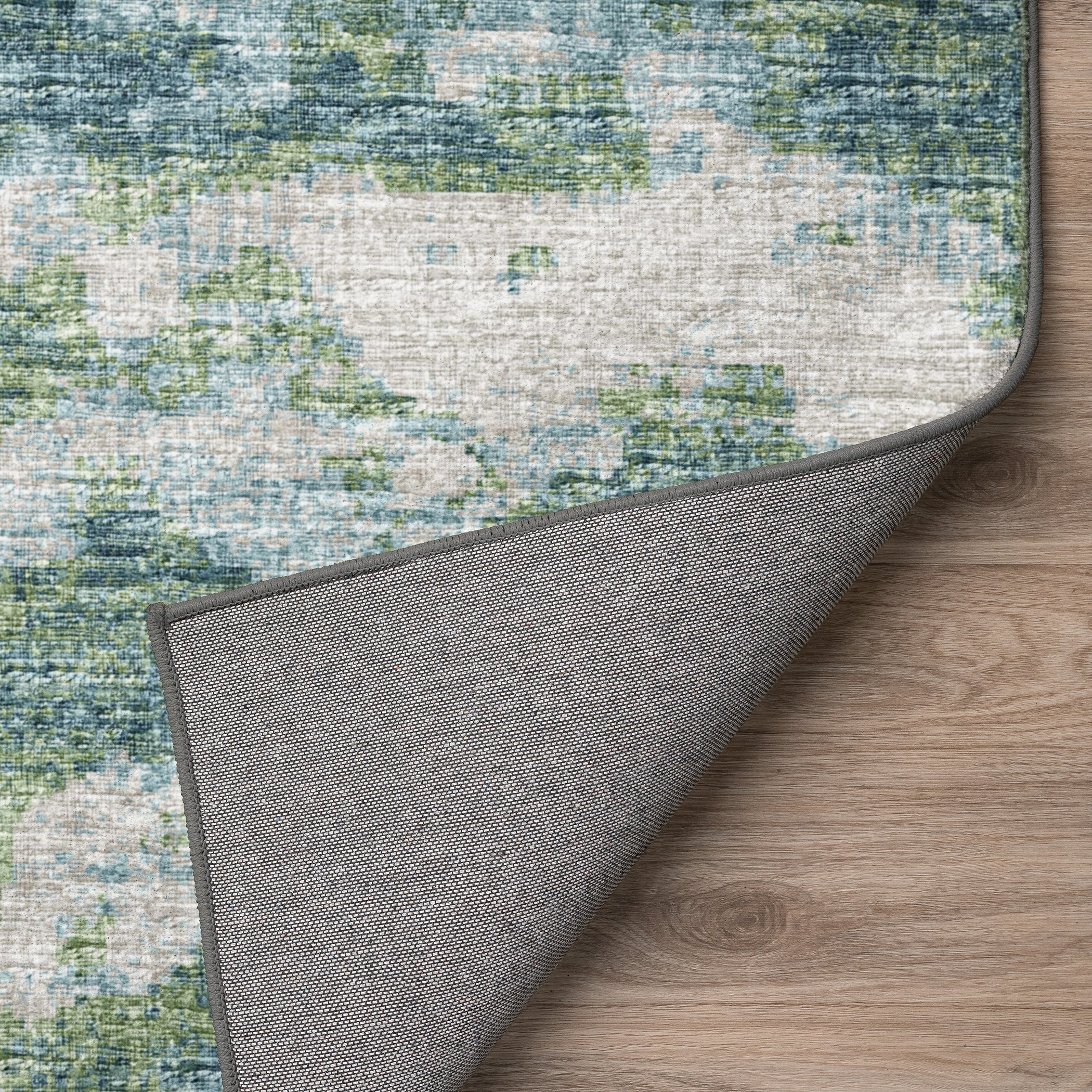 Luxury Machine Washable Indoor/Outdoor Transitional CM6 Meadow Green Rug 1'8" x 2'6" #shape_Rectangle