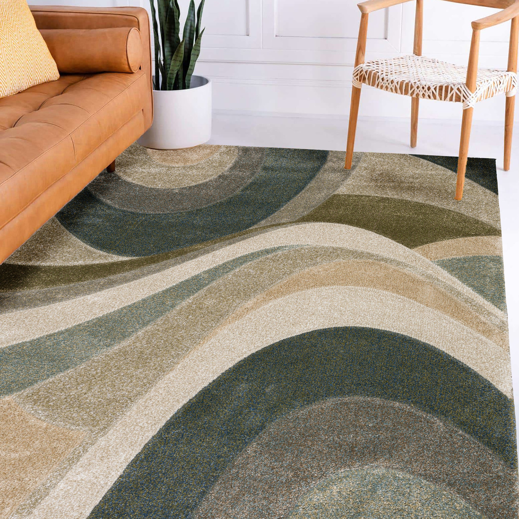 Transitional CO3 Fernway Green Rug 3'1" x 5' #shape_Rectangle