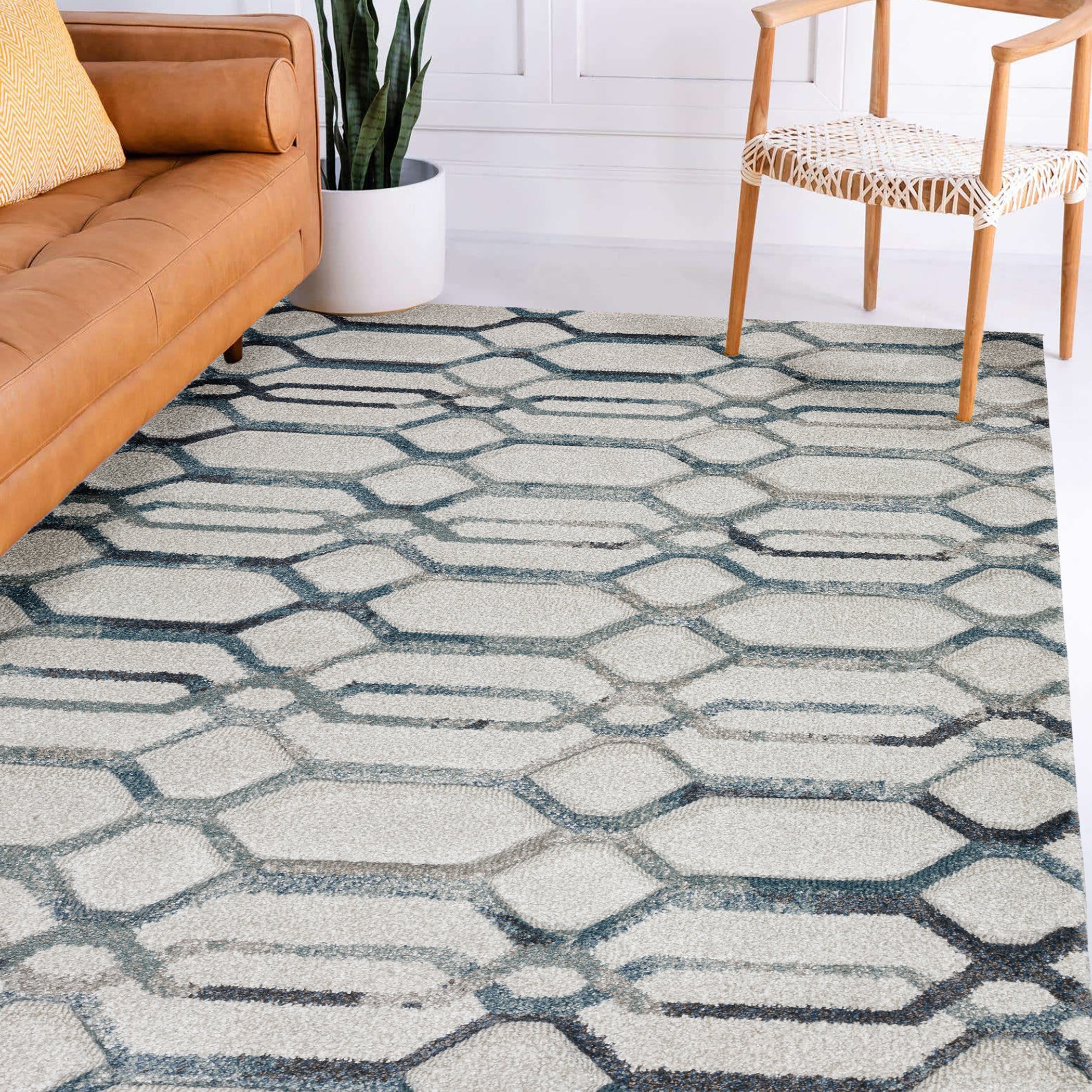 Transitional CO7 Tin Gray Rug 3'1" x 5' #shape_Rectangle