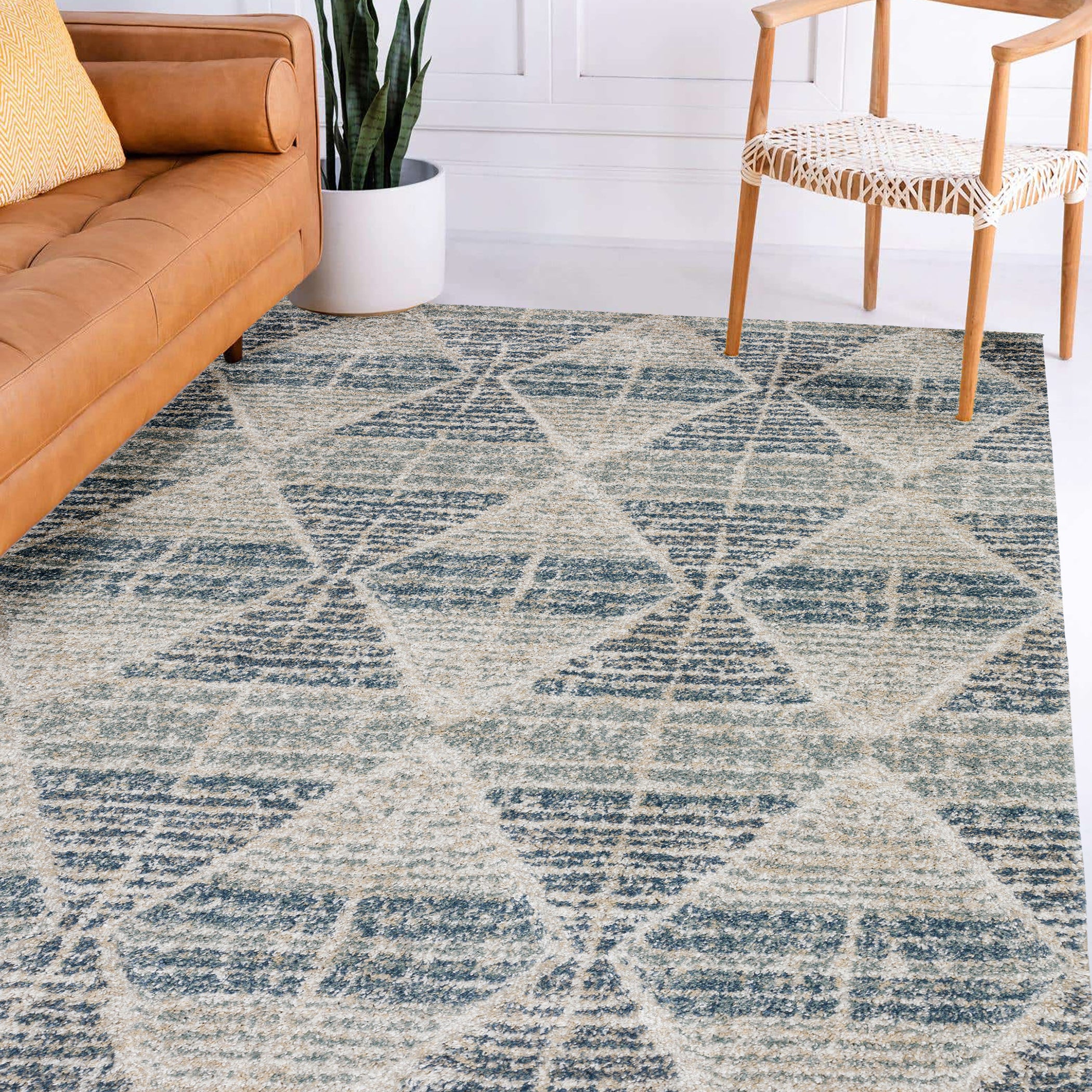 Transitional CO8 Denim Blue Rug 3'1" x 5' #shape_Rectangle