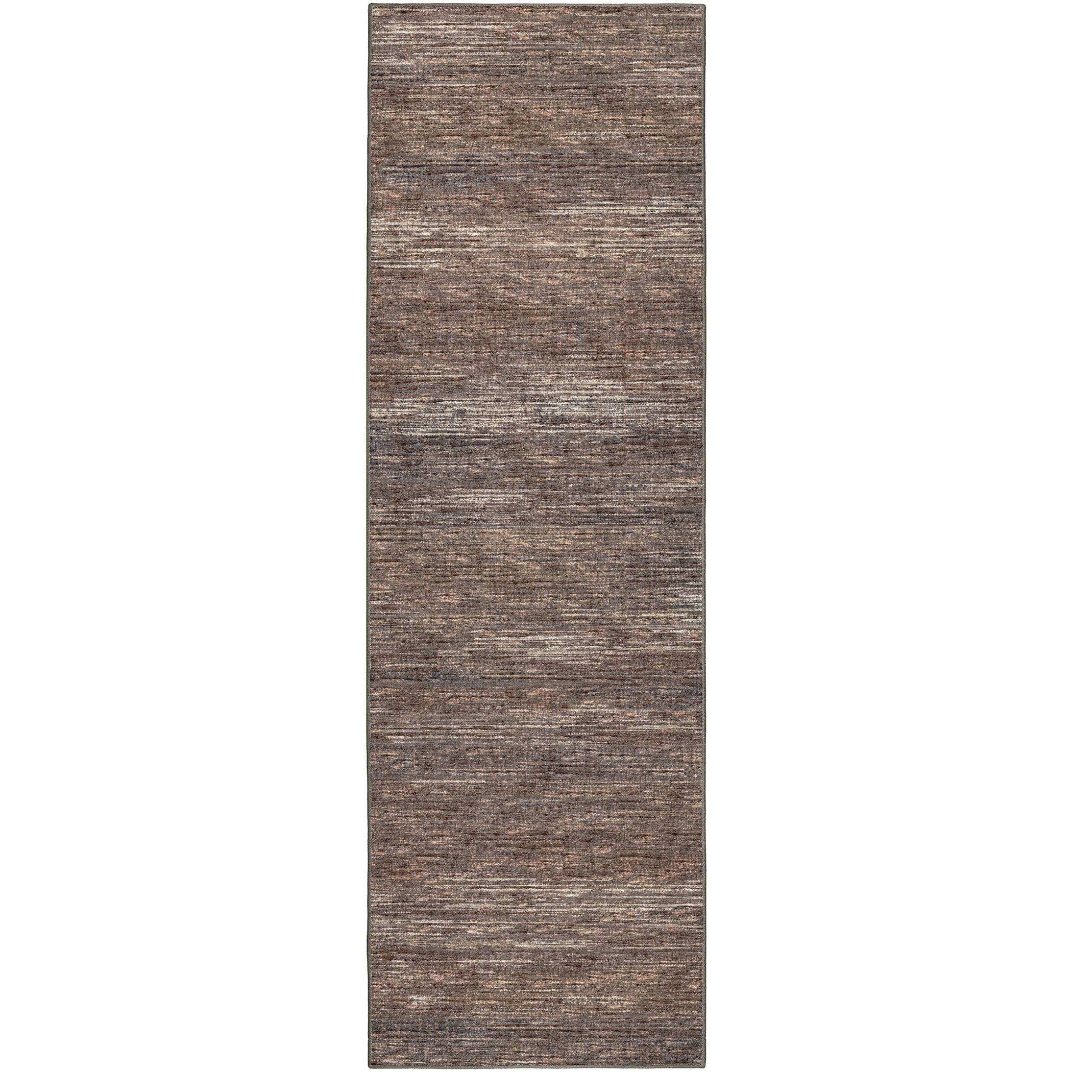 Indoor/Outdoor Transitional CR1 Chocolate Brown Rug 2'6" x 10' #shape_Runner