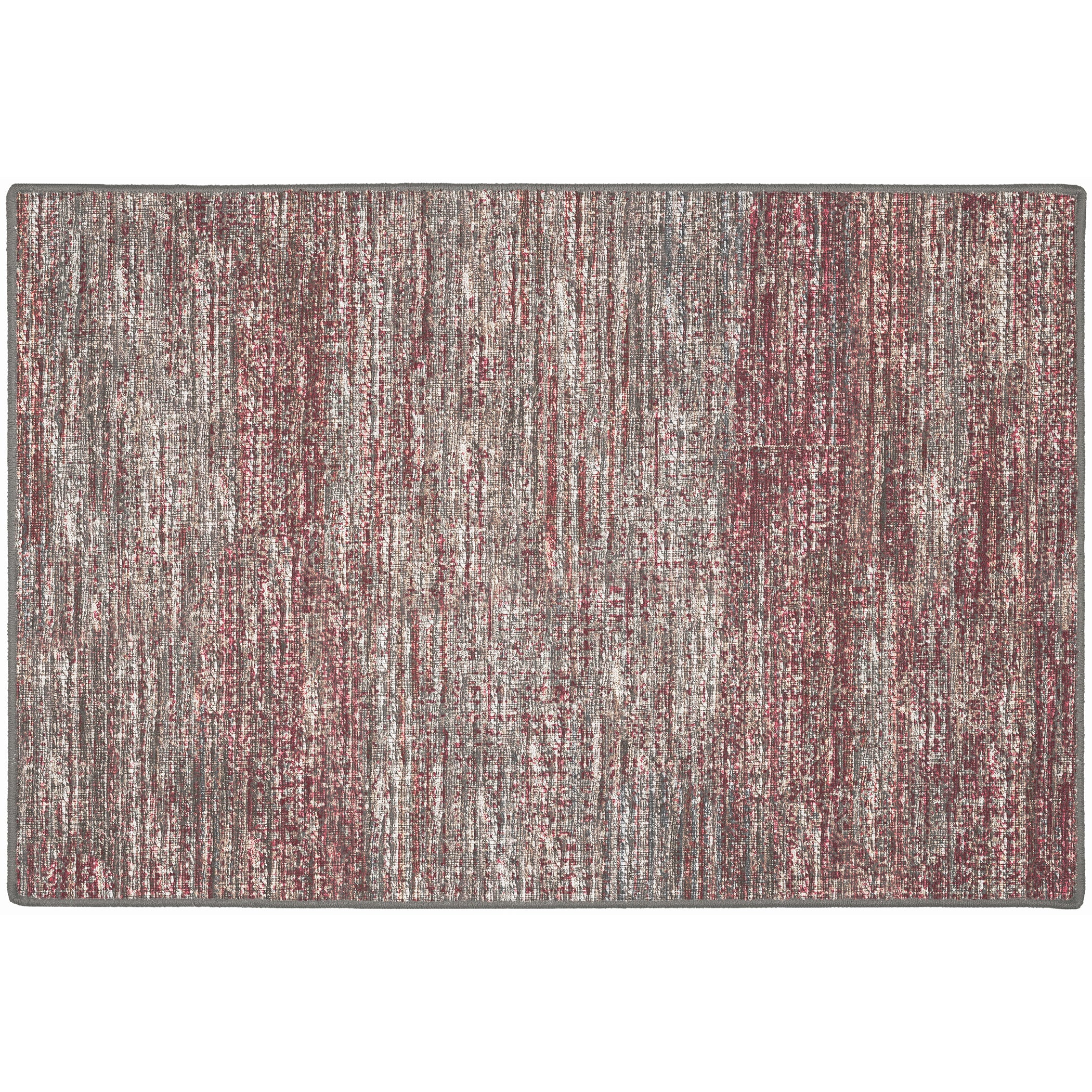 Indoor/Outdoor Transitional CR1 Merlot Red Rug 2' x 3' #shape_Rectangle