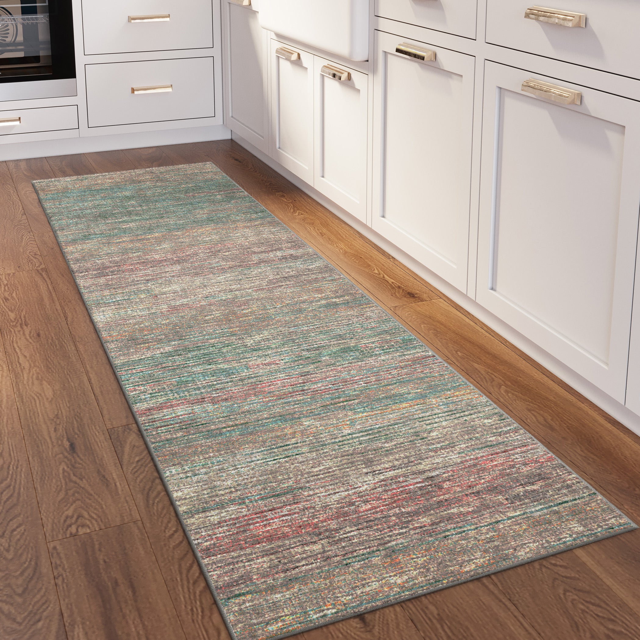 Indoor/Outdoor Transitional CR1 Mocha Brown Rug 2'6" x 10' #shape_Runner