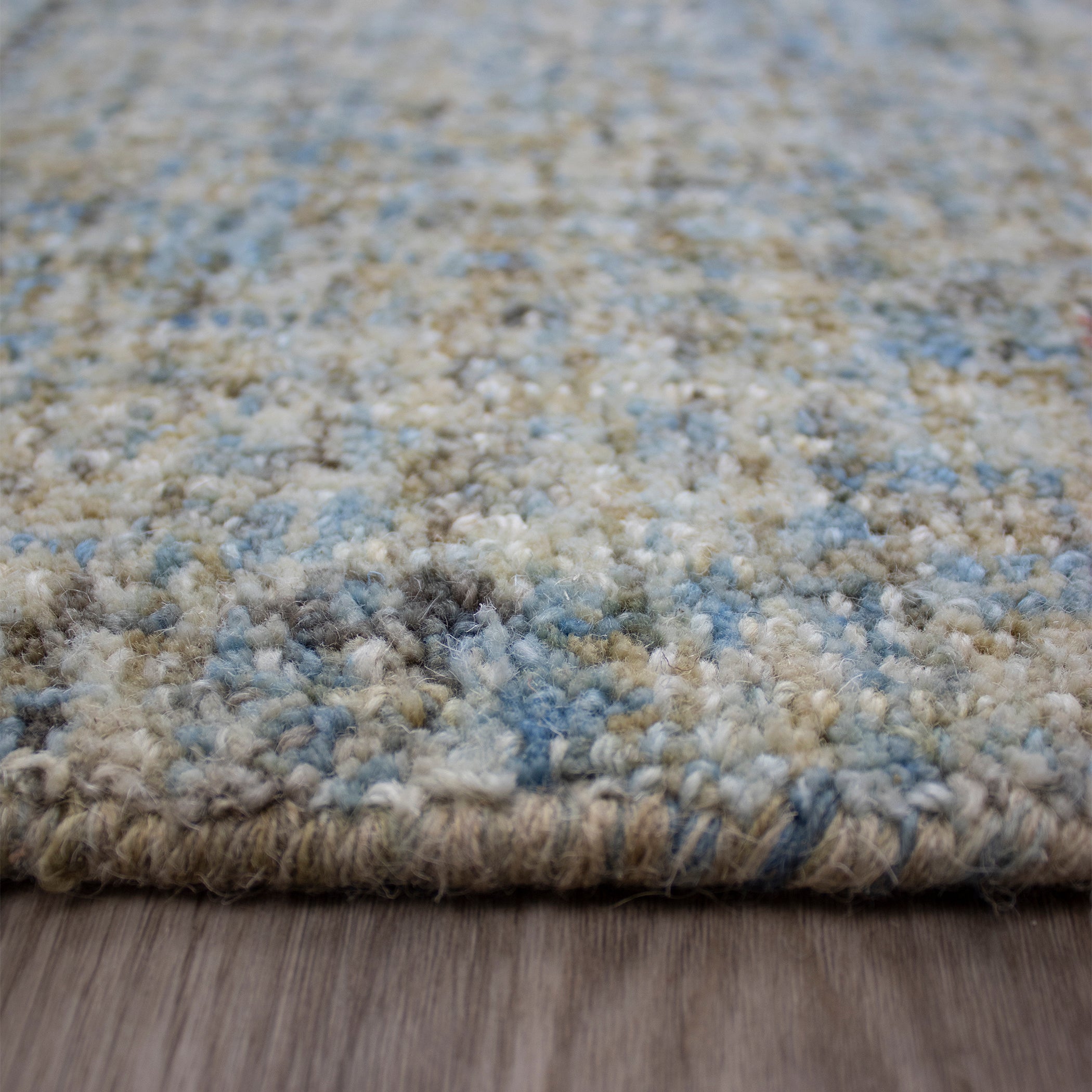 Casual CS5 Chambray Blue Wool Rug 2' x 3' #shape_Rectangle