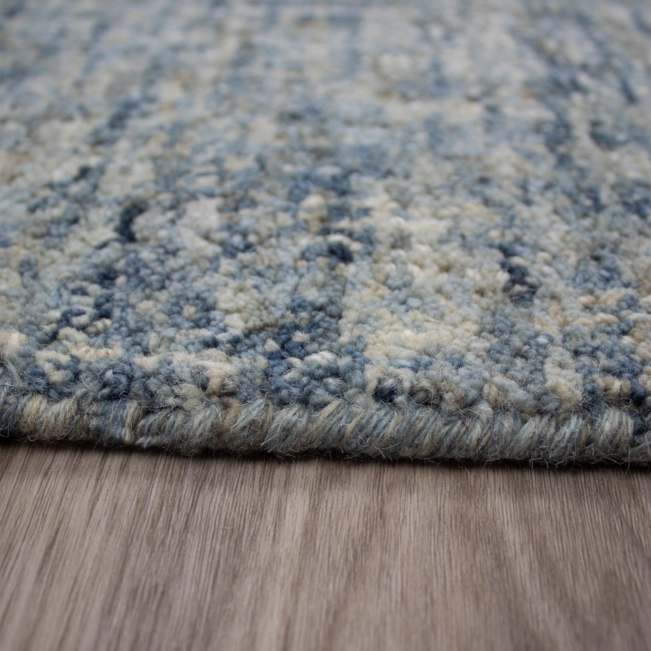 Casual CS5 Lakeview Blue Wool Rug 2' x 3' #shape_Rectangle