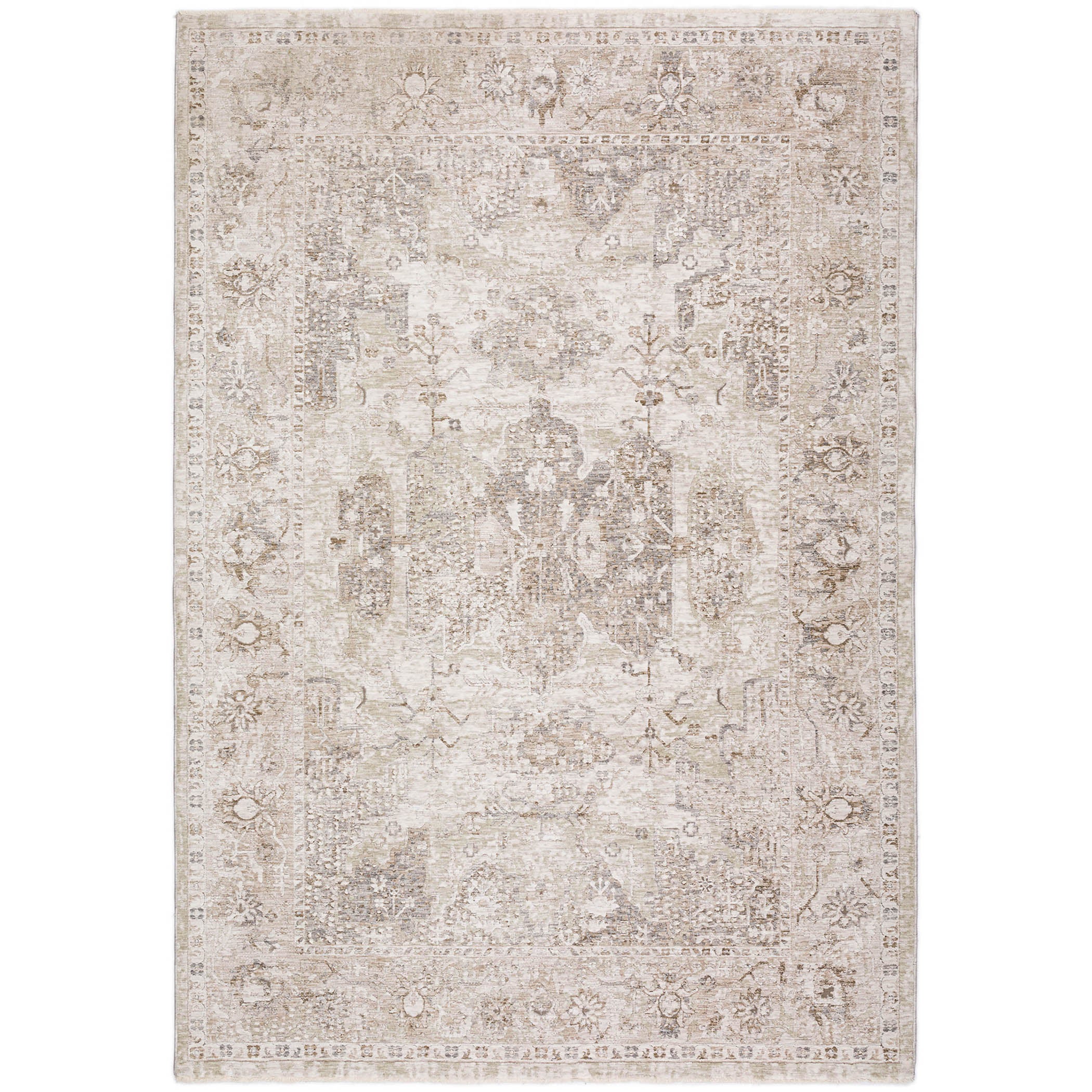 Traditional CY3 Beige Brown Rug 1'8" x 2'6" #shape_Rectangle