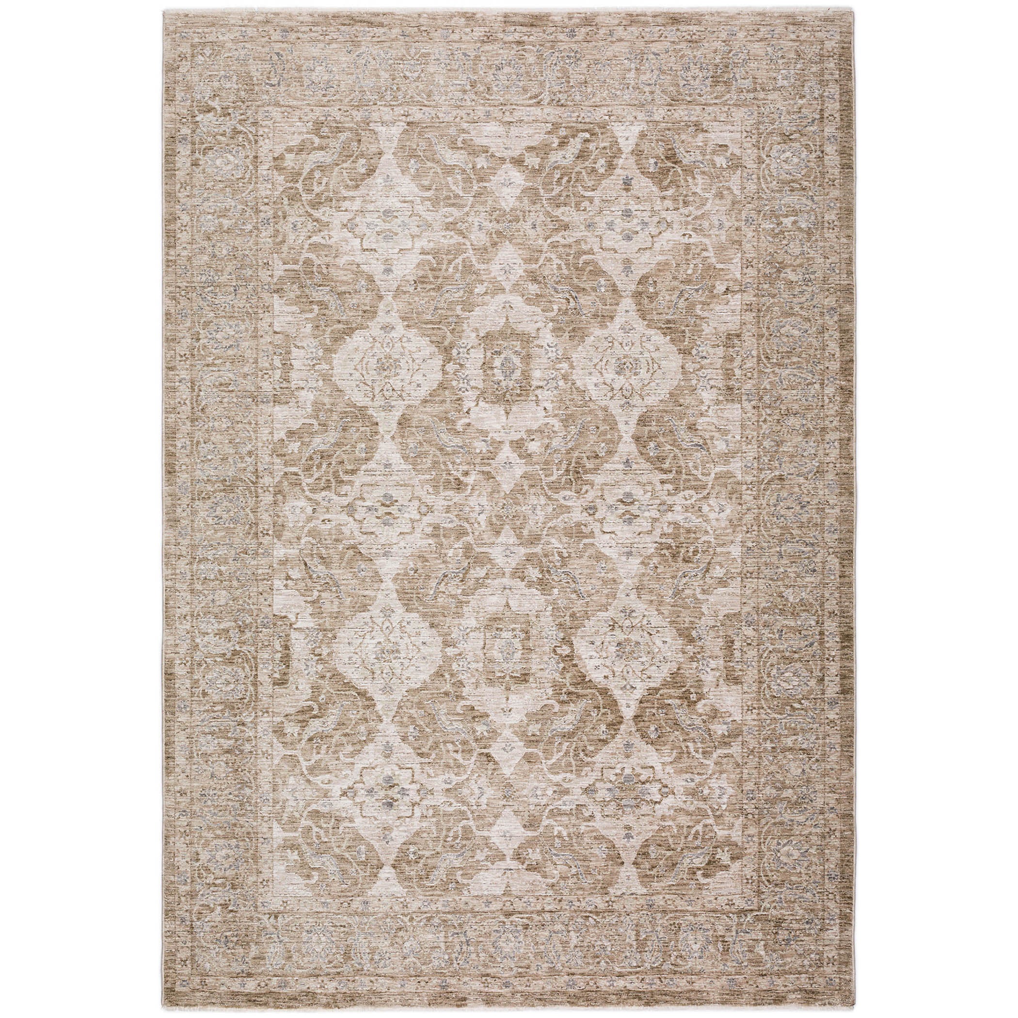 Traditional CY5 Khaki Brown Rug 1'8" x 2'6" #shape_Rectangle