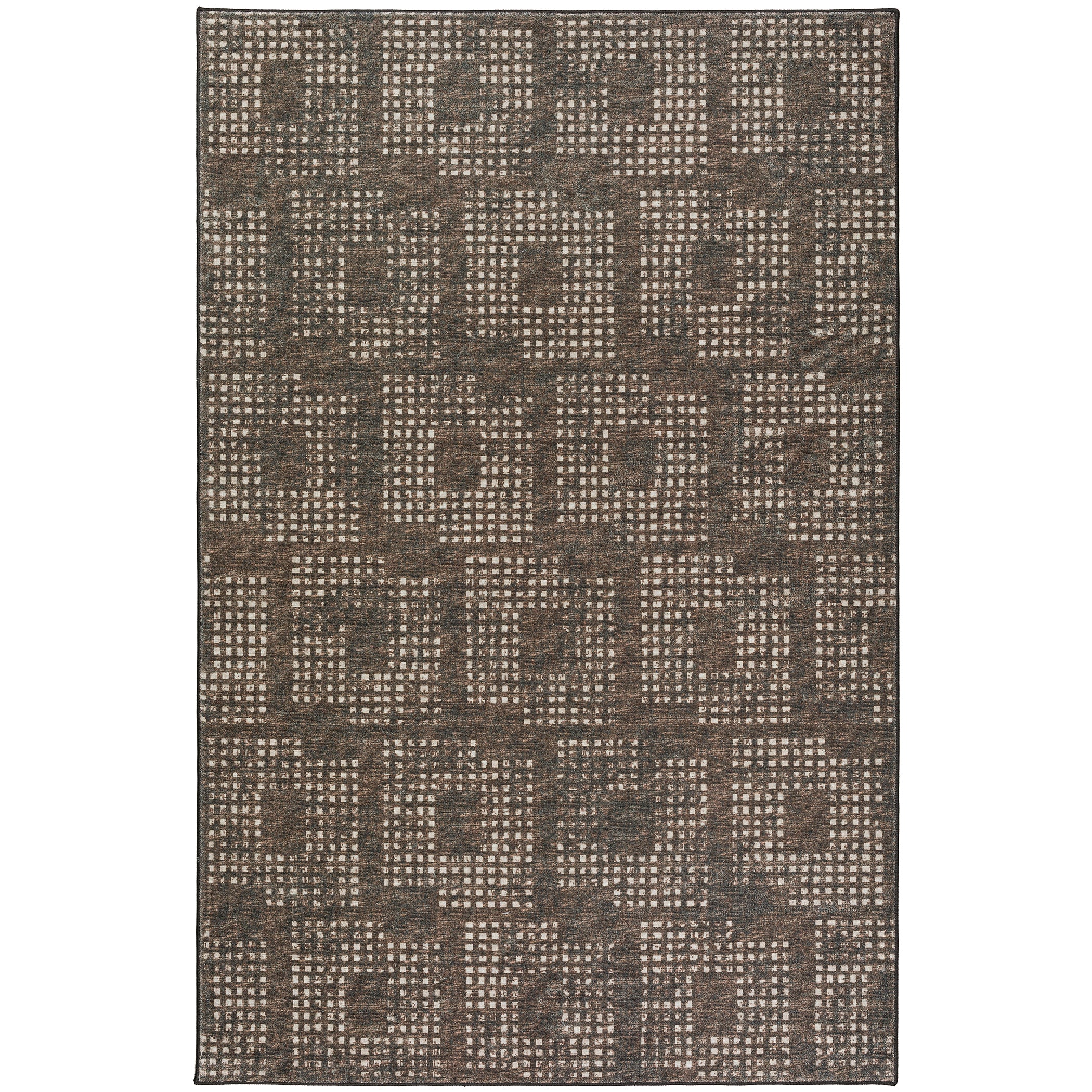 Indoor/Outdoor Transitional DA1 Chocolate Brown Rug 3' x 5' #shape_Rectangle
