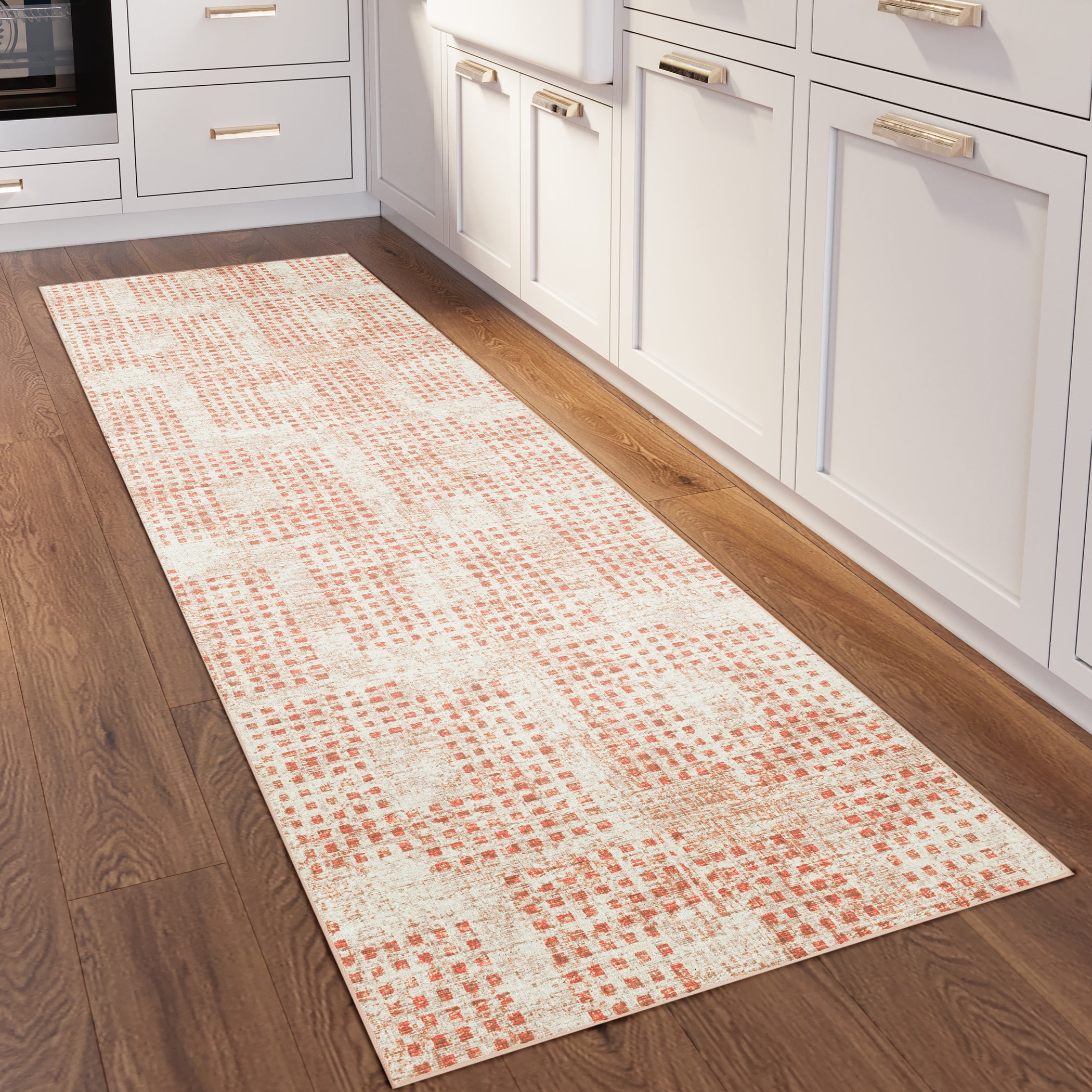 Indoor/Outdoor Transitional DA1 Linen Ivory Rug 2'6" x 10' #shape_Runner