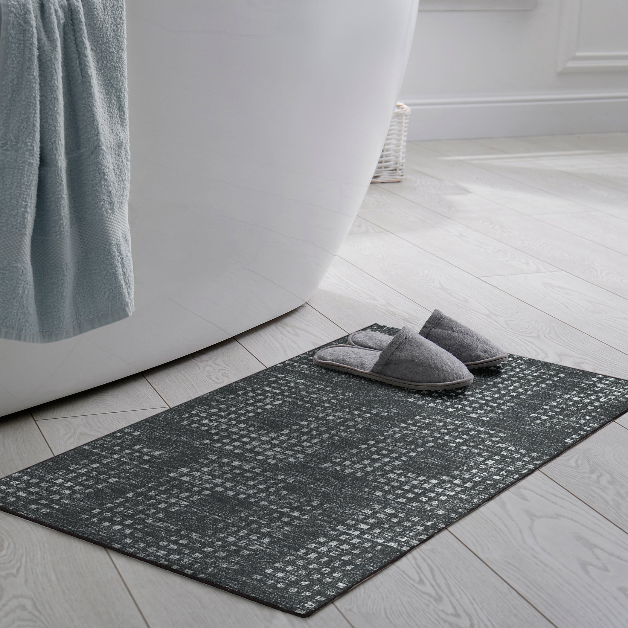 Indoor/Outdoor Transitional DA1 Midnight Black Rug 2' x 3' #shape_Rectangle