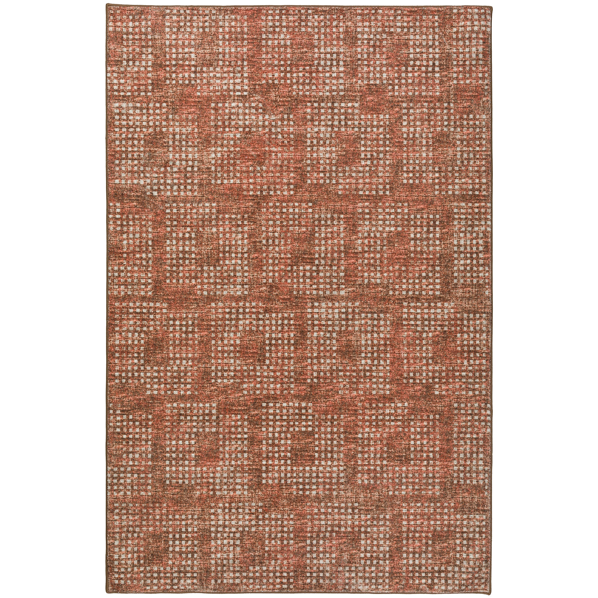 Indoor/Outdoor Transitional DA1 Paprika Orange Rug 3' x 5' #shape_Rectangle