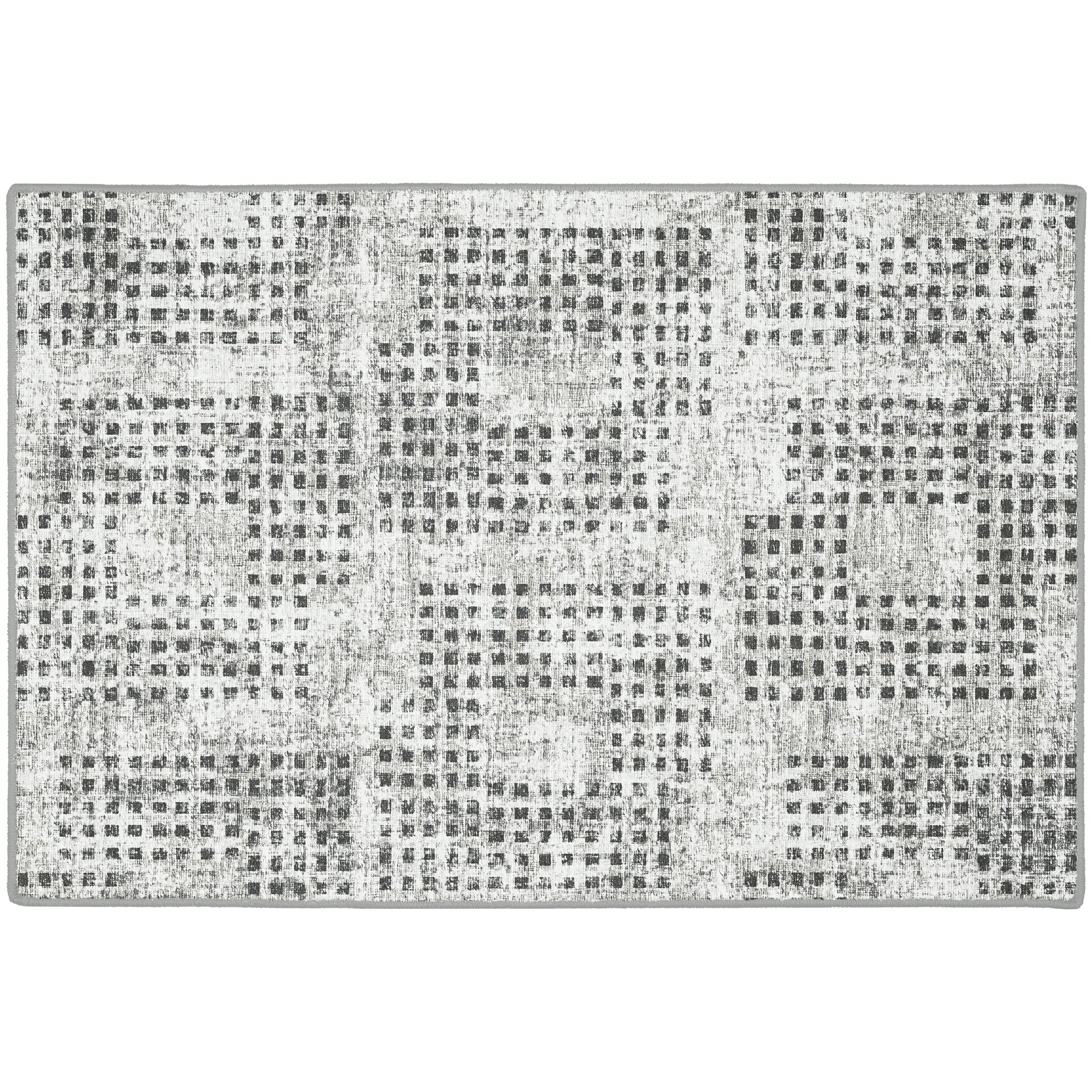 Indoor/Outdoor Transitional DA1 Pewter Gray Rug 2' x 3' #shape_Rectangle