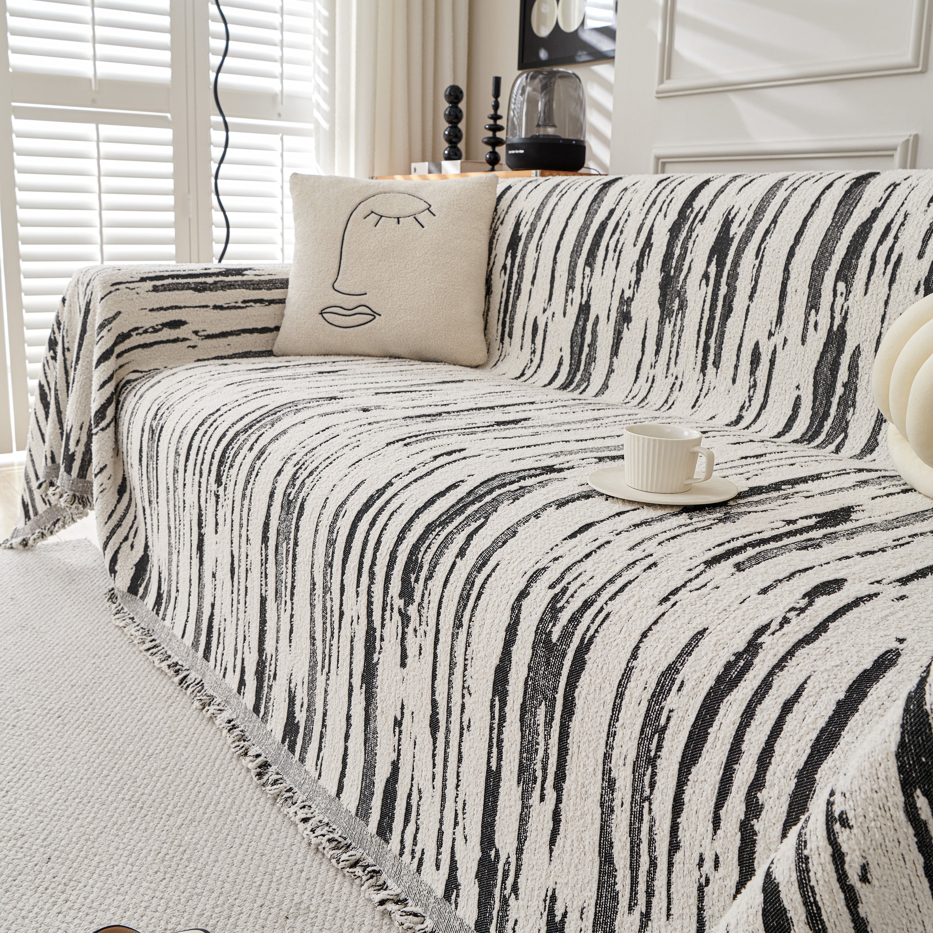 Reversible Sofa Throw Blanket, Couch Cover Sofa Slipcover for Most Shape Sofas