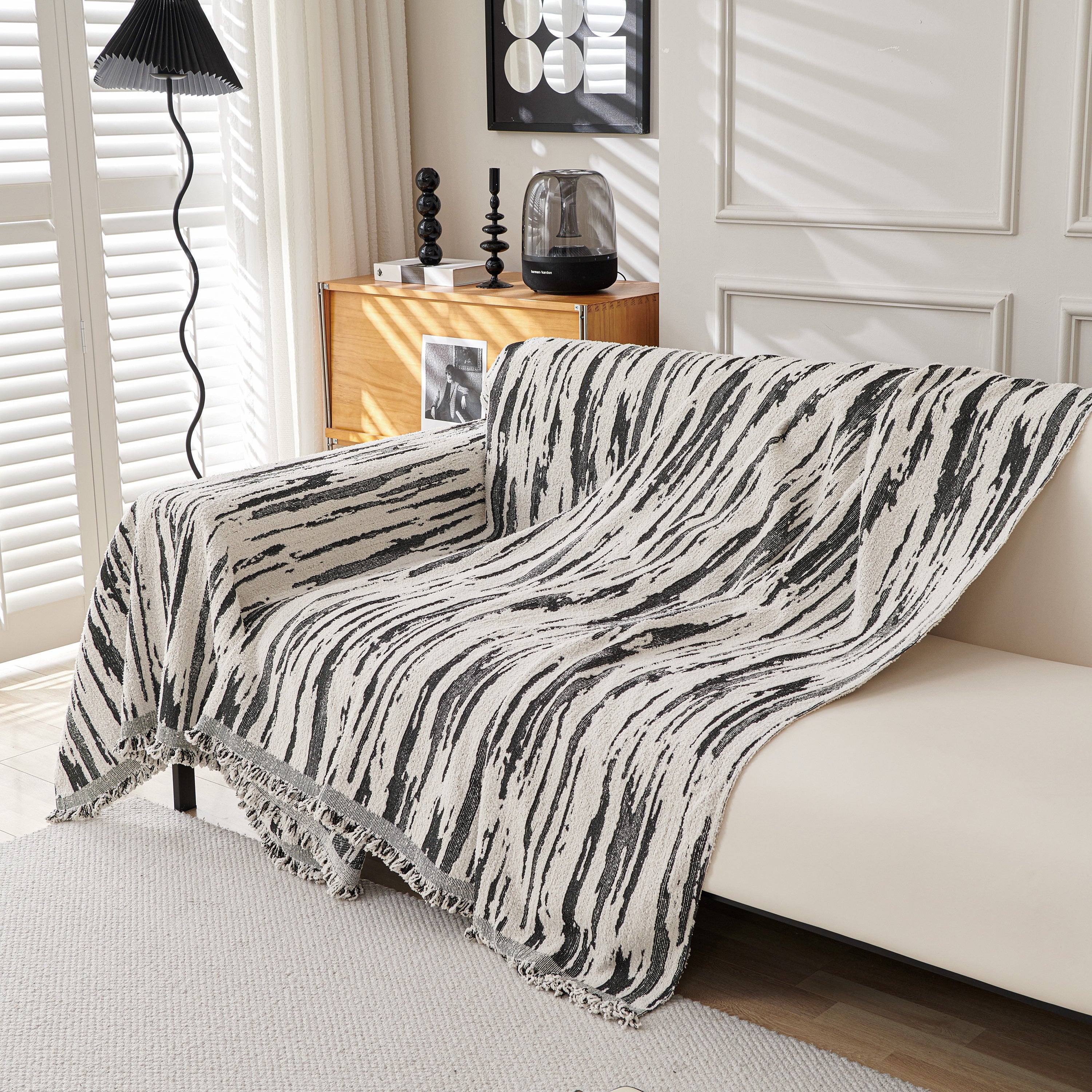 Reversible Sofa Throw Blanket, Couch Cover Sofa Slipcover for Most Shape Sofas