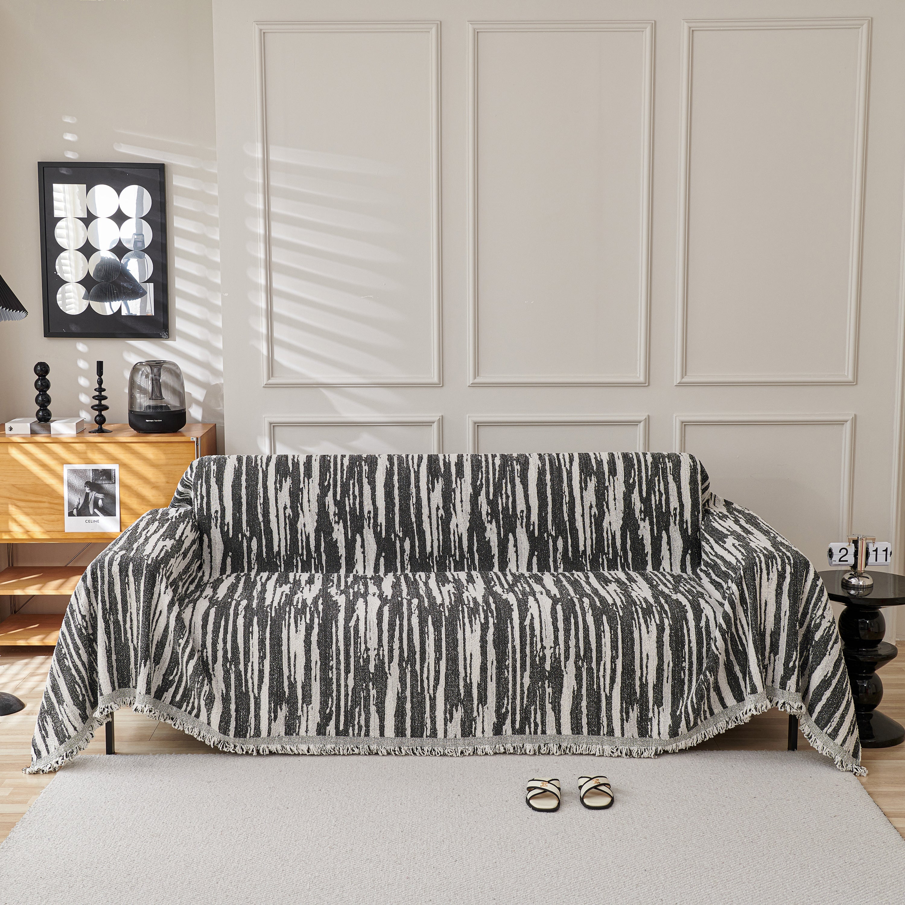 Reversible Sofa Throw Blanket, Couch Cover Sofa Slipcover for Most Shape Sofas