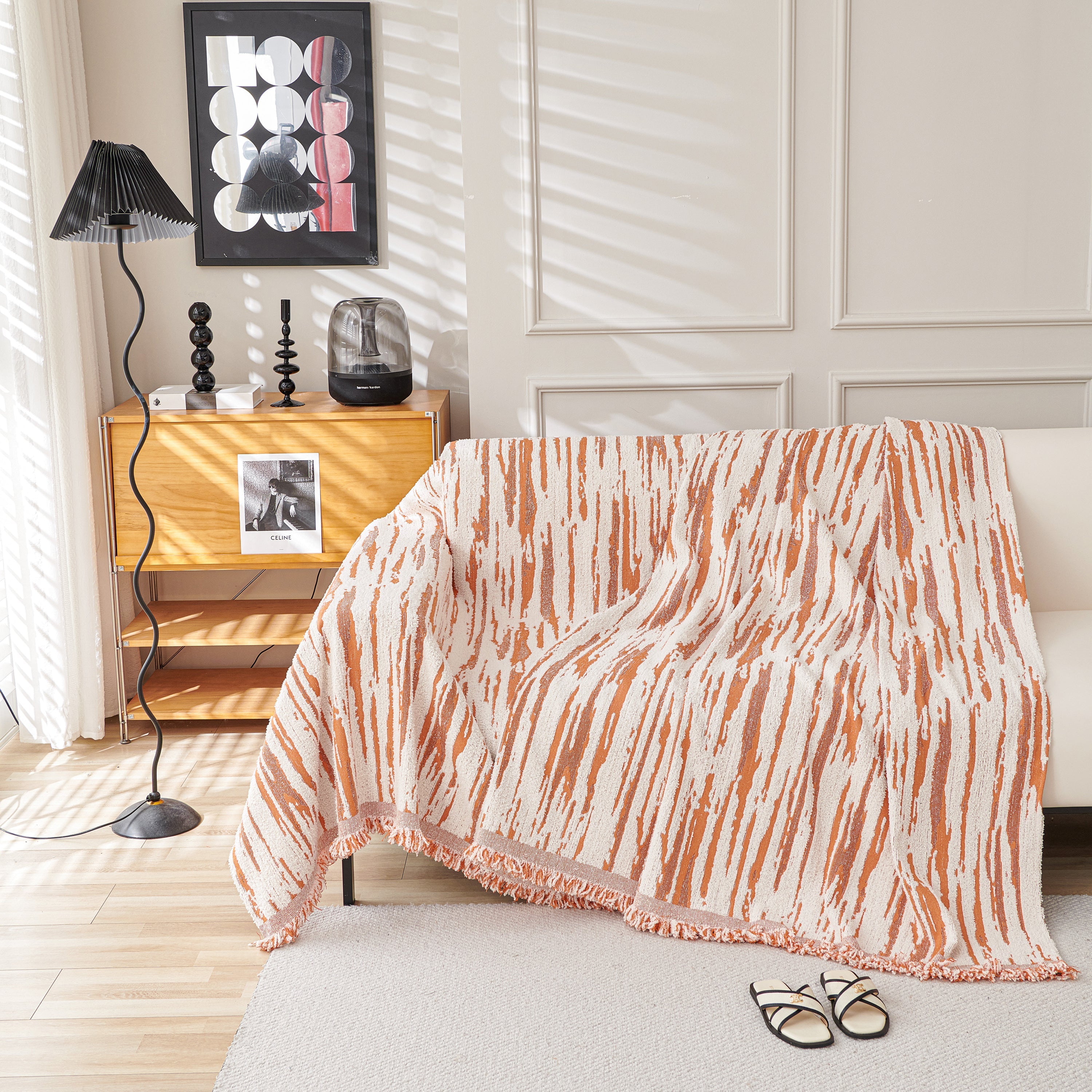 Reversible Sofa Throw Blanket, Couch Cover Sofa Slipcover for Most Shape Sofas