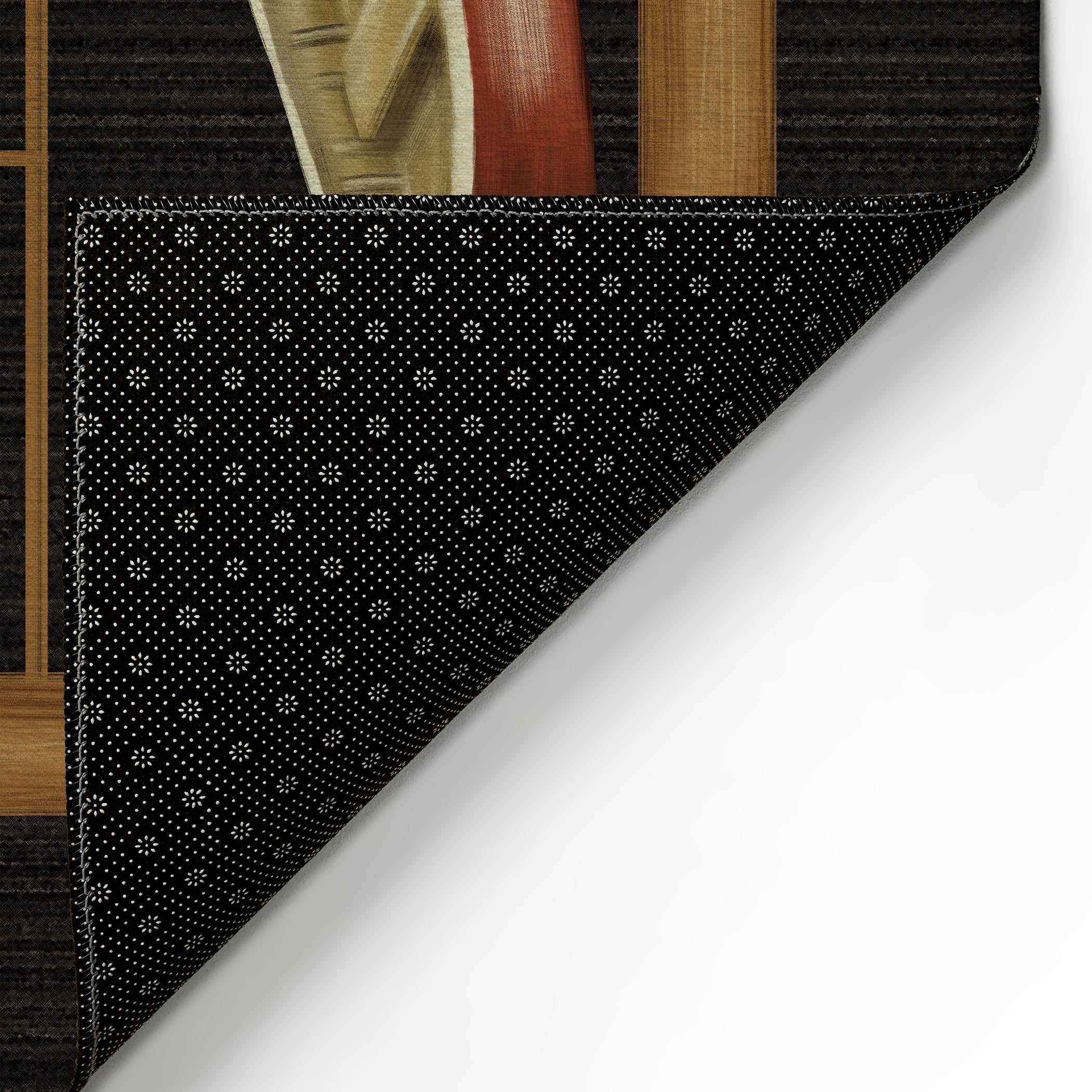 Luxury Machine Washable Indoor/Outdoor Lodge EX4 Black Rug 1'8" x 2'6" #shape_Rectangle