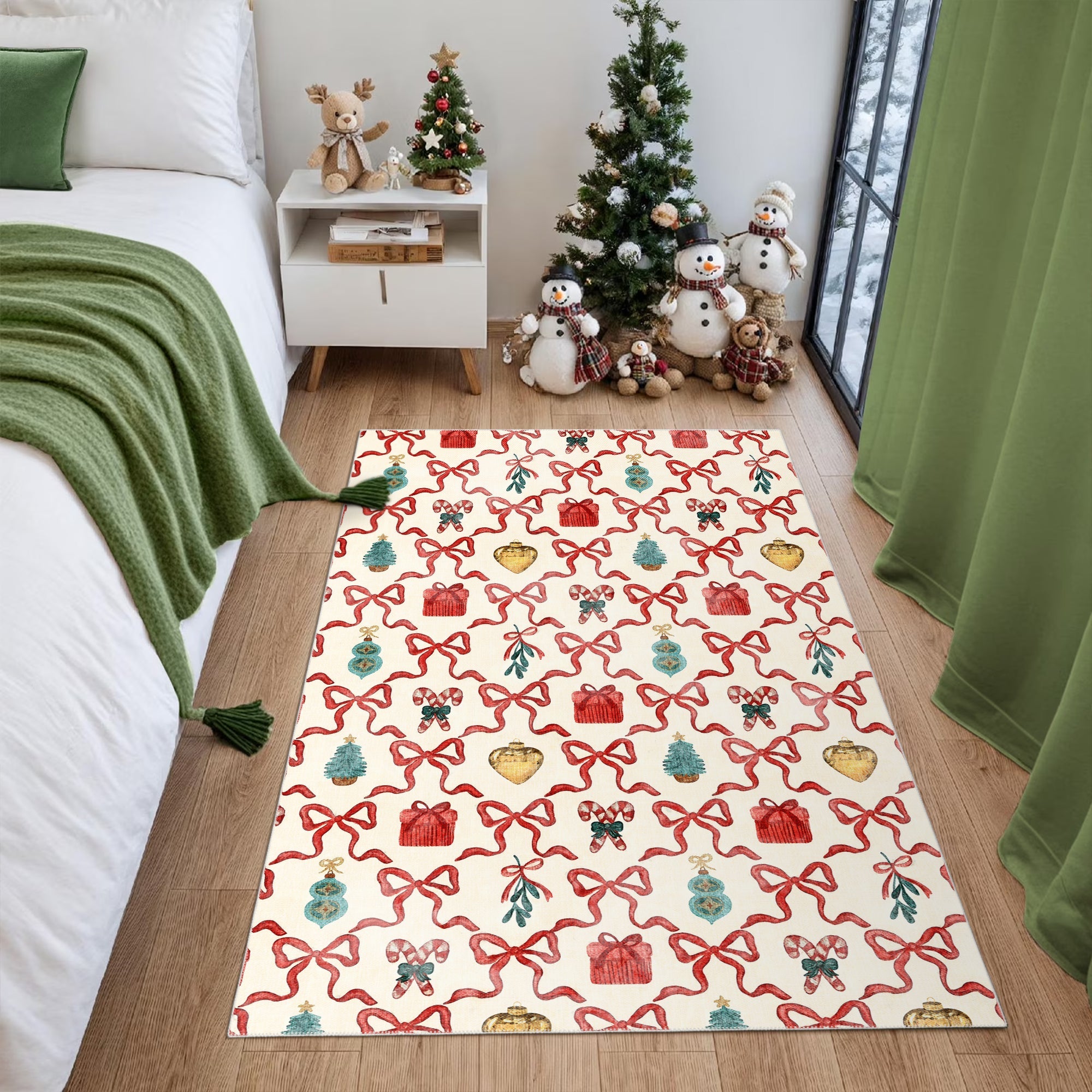 Velora Christmas Machine Washable Area Rug