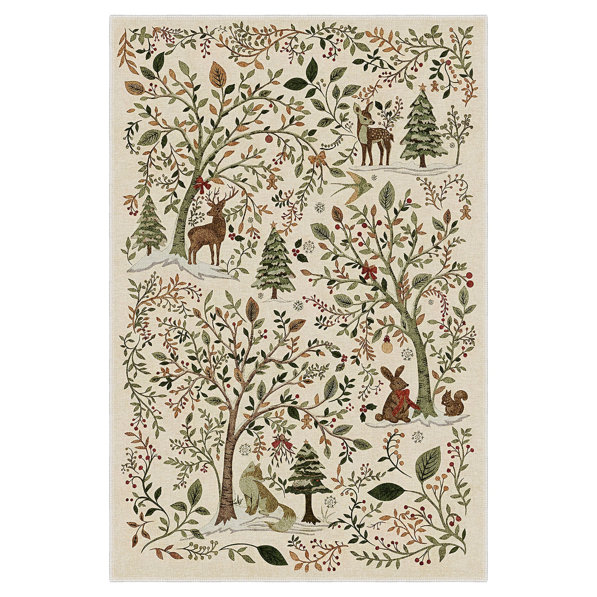Solvyn Christmas Machine Washable Area Rug