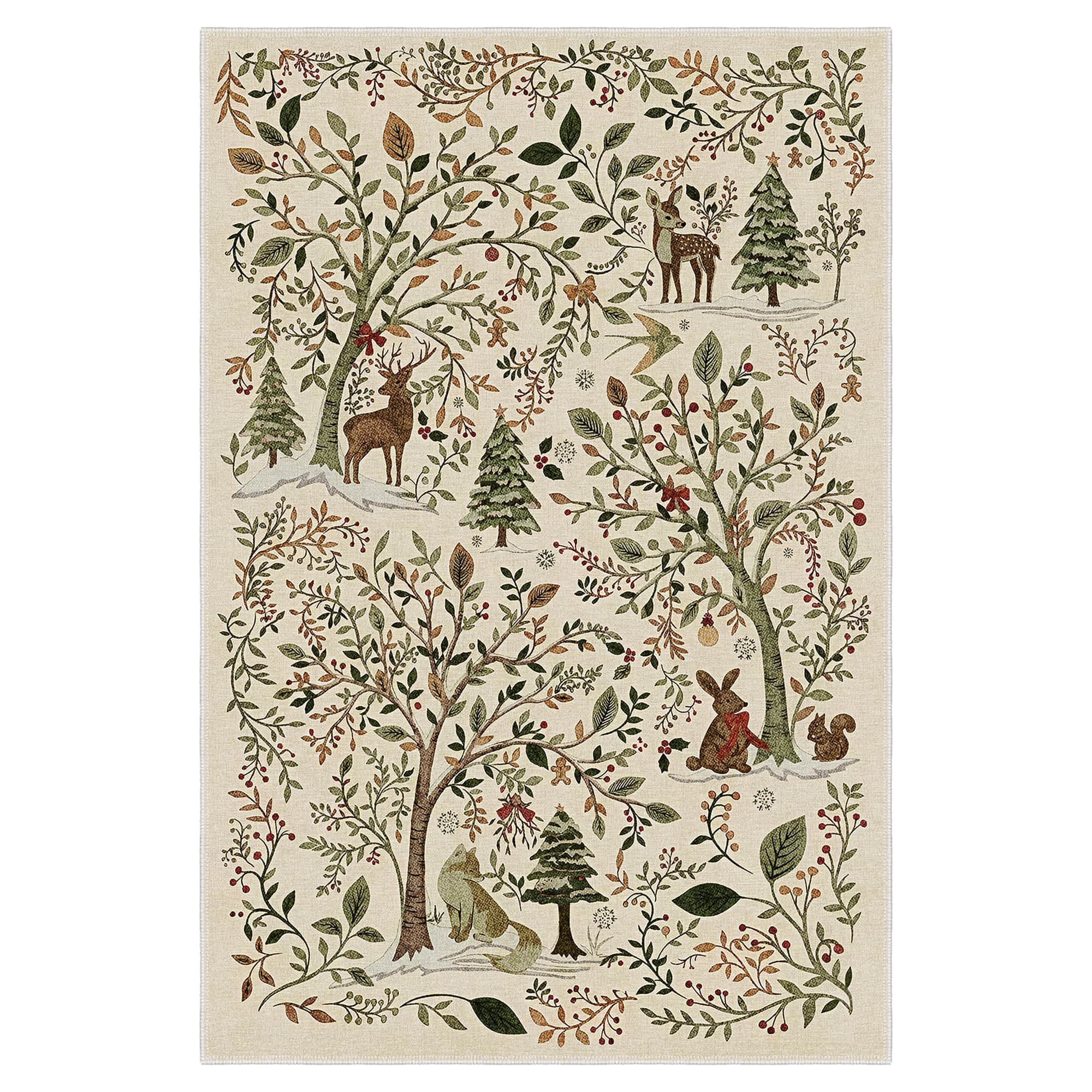 Solvyn Christmas Machine Washable Area Rug