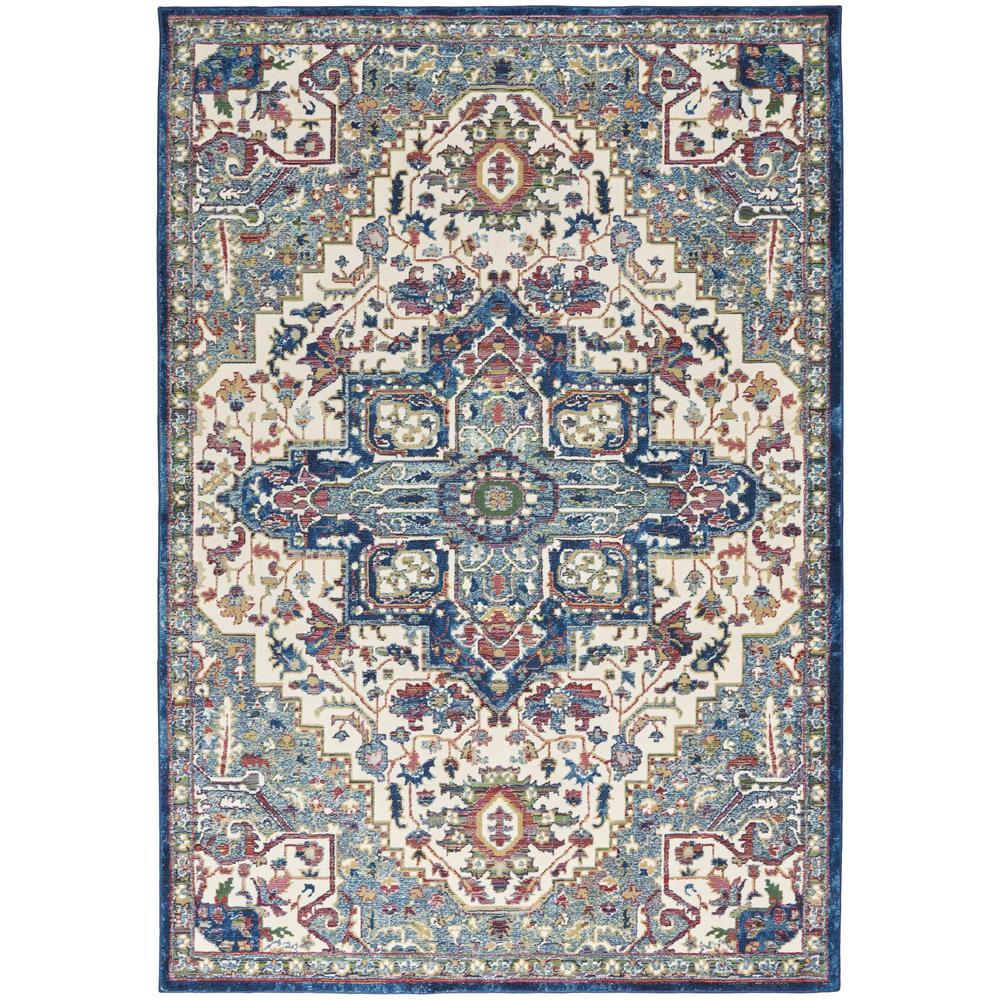 Global Vintage GLB15 Ivory Navy Rugs #color_ivory navy