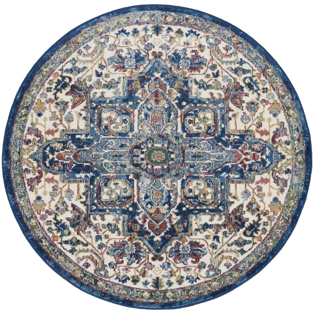 Global Vintage GLB15 Ivory Navy Rugs #color_ivory navy