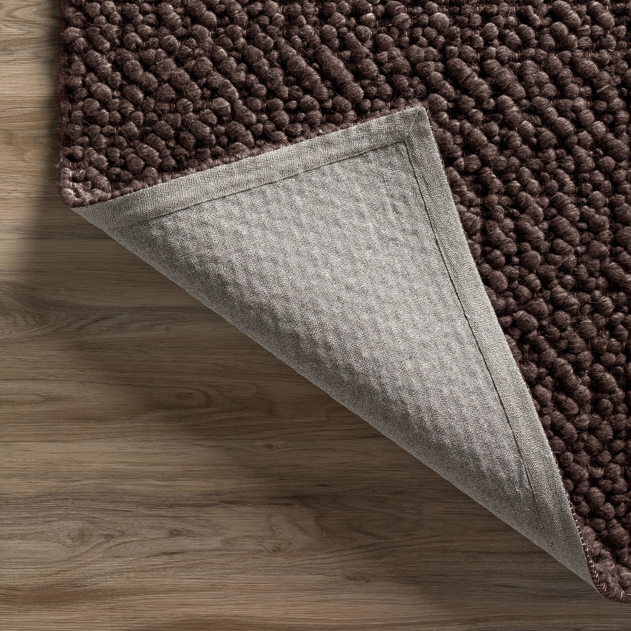 Transitional GR1 Chocolate Brown Wool Rug 2' x 3' #shape_Rectangle