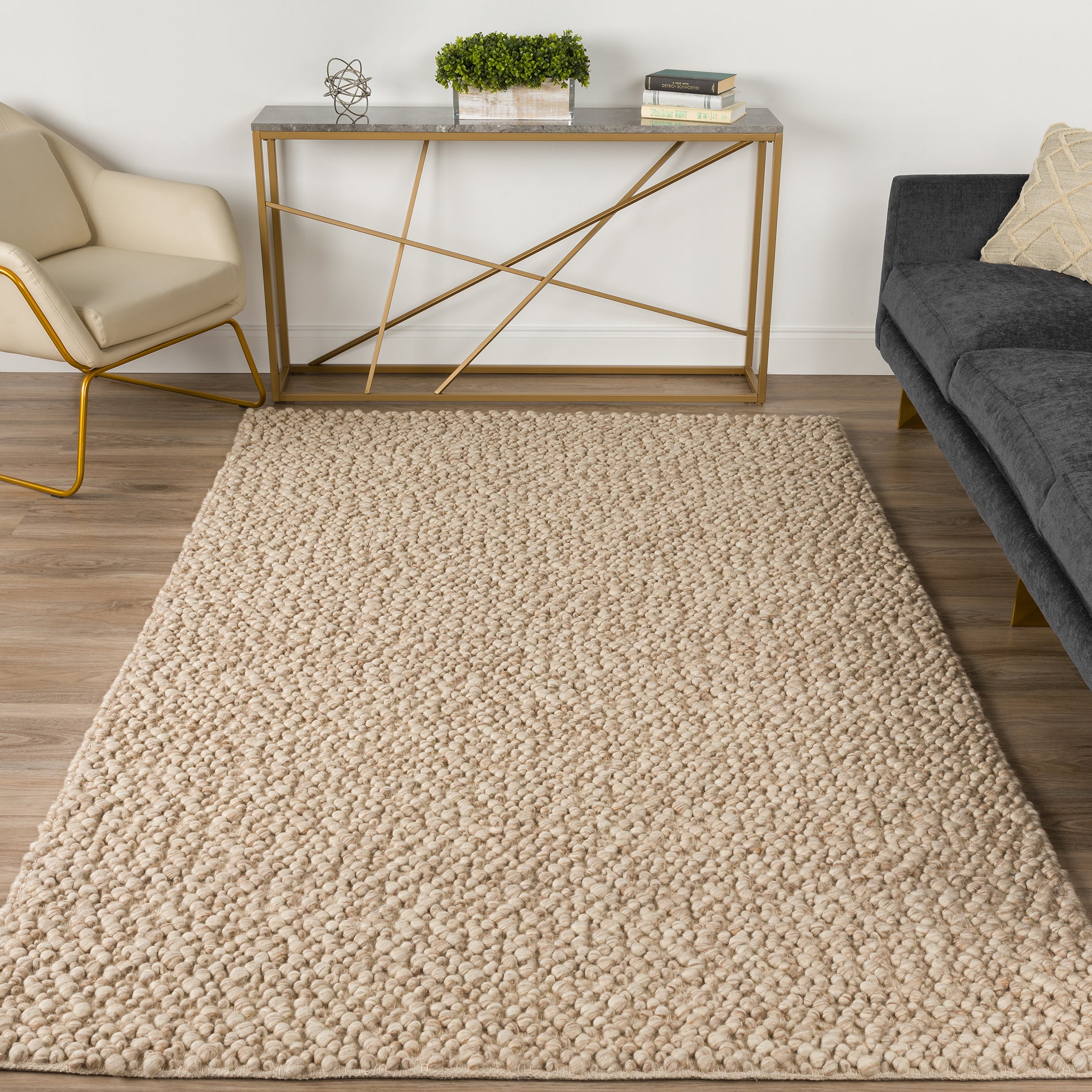 Transitional GR1 Latte Brown Wool Rug 2'3" x 7'6" #shape_Runner