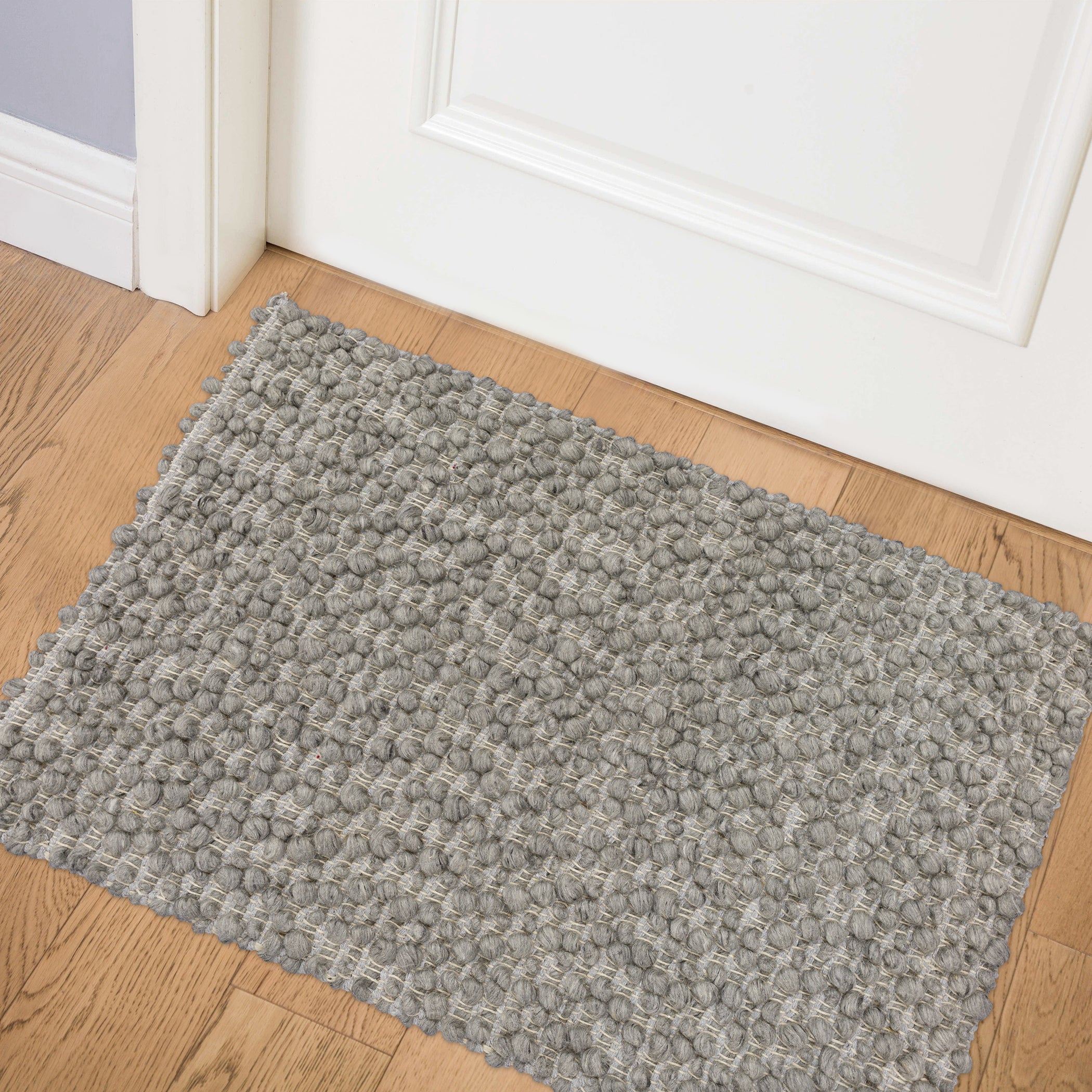 Transitional GR1 Pewter Gray Wool Rug 2' x 3' #shape_Rectangle