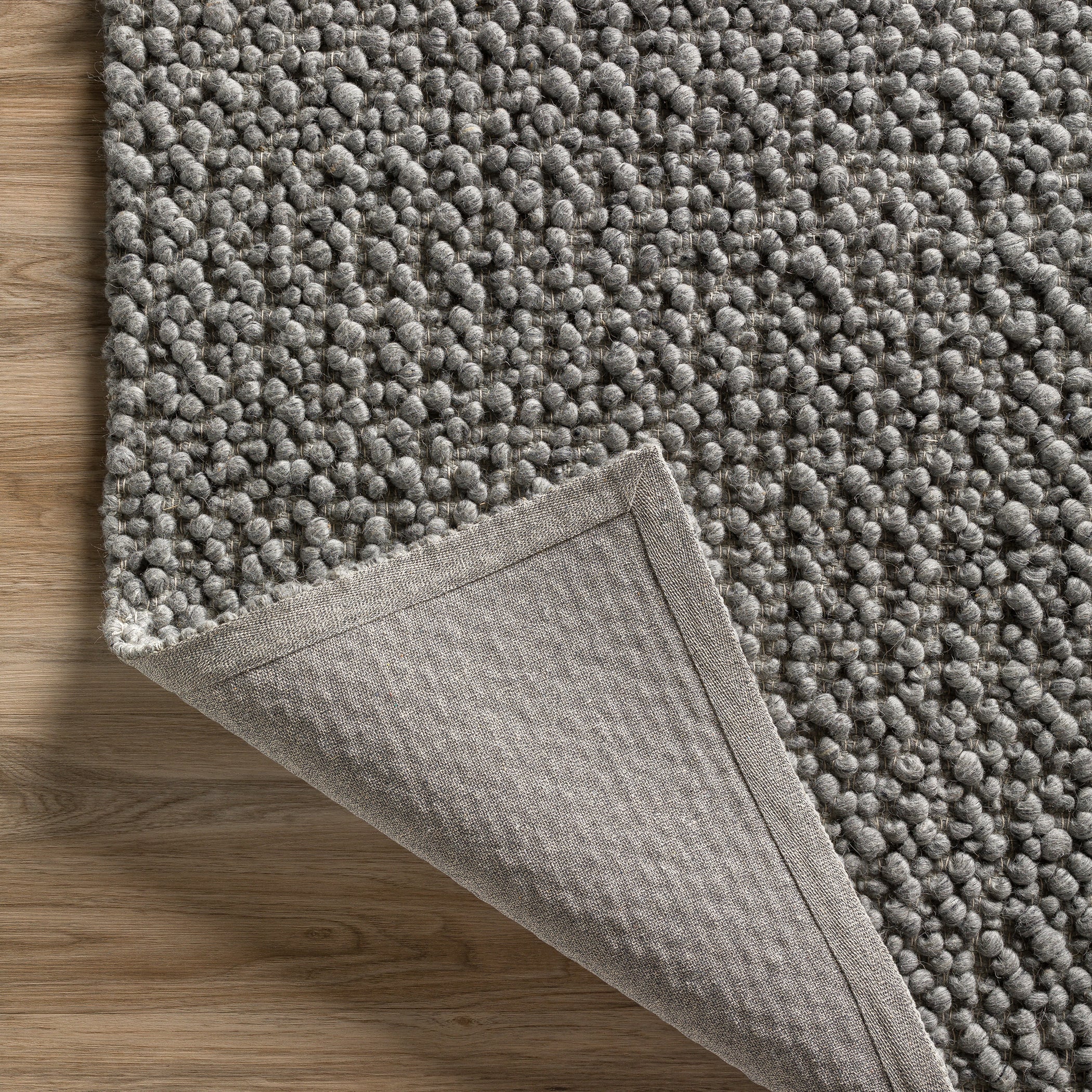 Transitional GR1 Pewter Gray Wool Rug 2' x 3' #shape_Rectangle