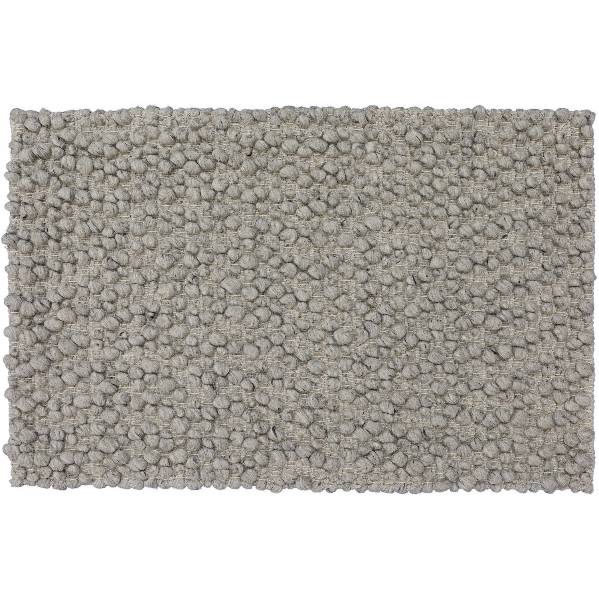Transitional GR1 Silver Gray Wool Rug 2' x 3' #shape_Rectangle