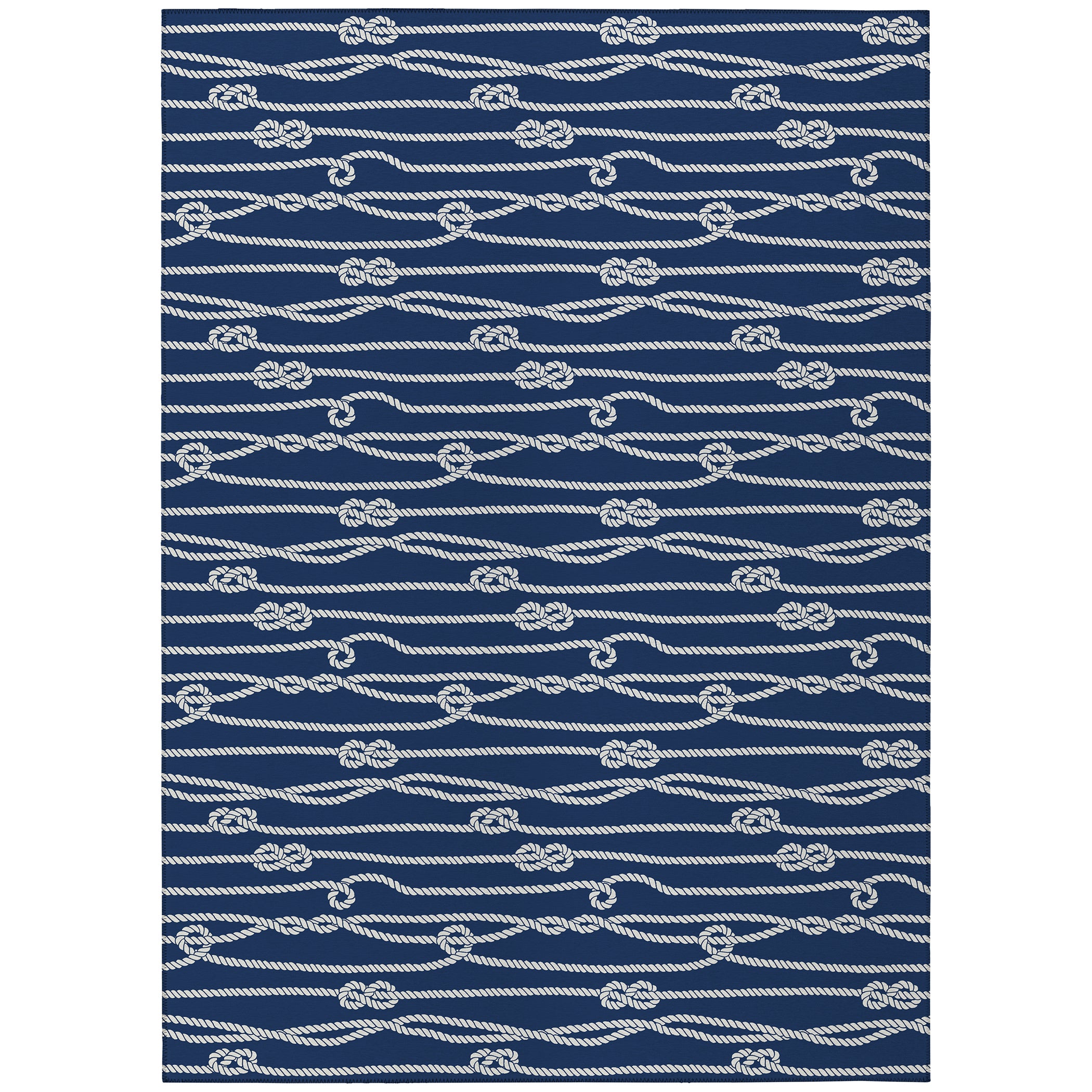 Luxury Machine Washable Indoor/Outdoor Coastal HA7 Navy Blue 3' x 5' Rug 2'6" x 3'10" #shape_Rectangle
