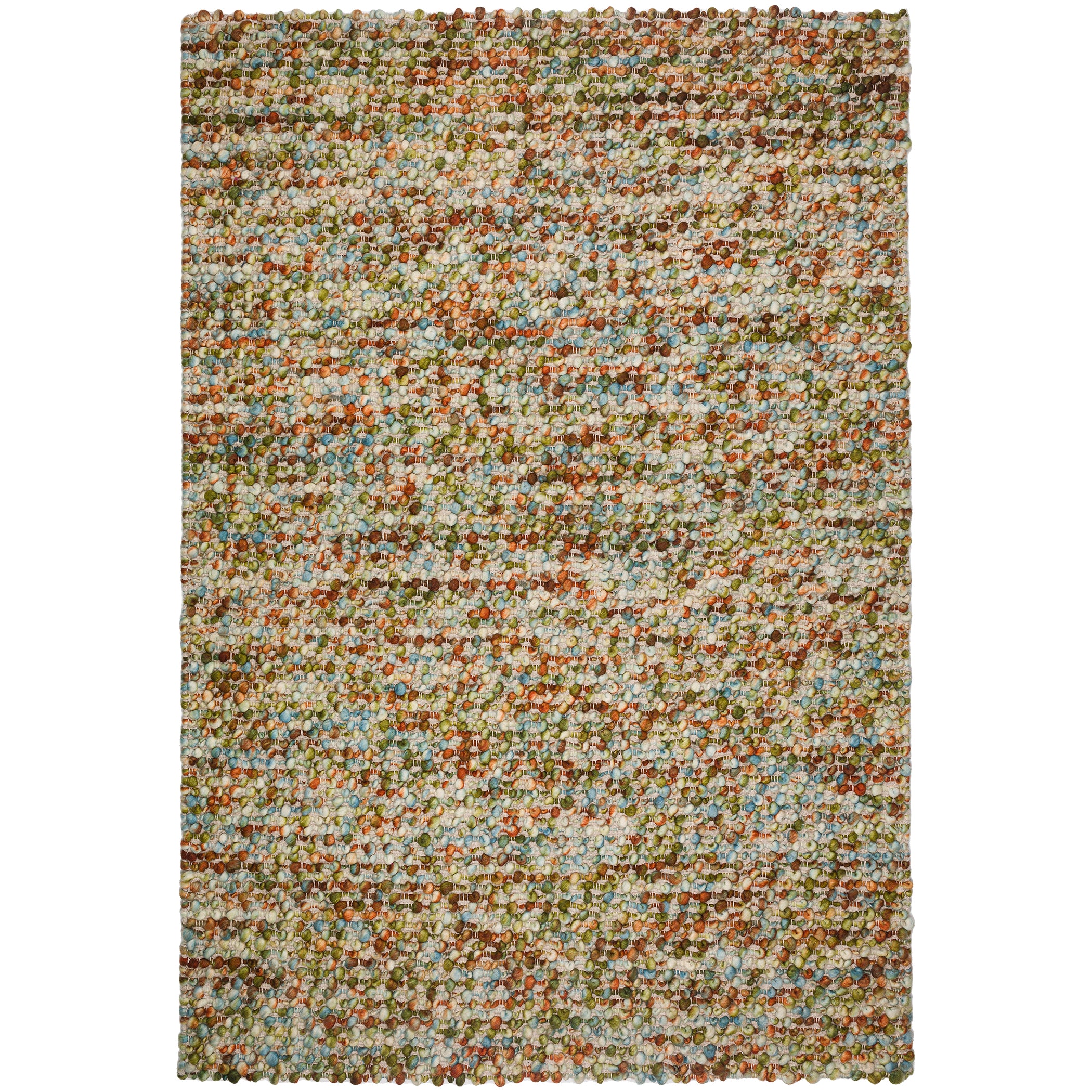 Transitional HU1 Green Wool Rug 3'6" x 5'6" #shape_Rectangle