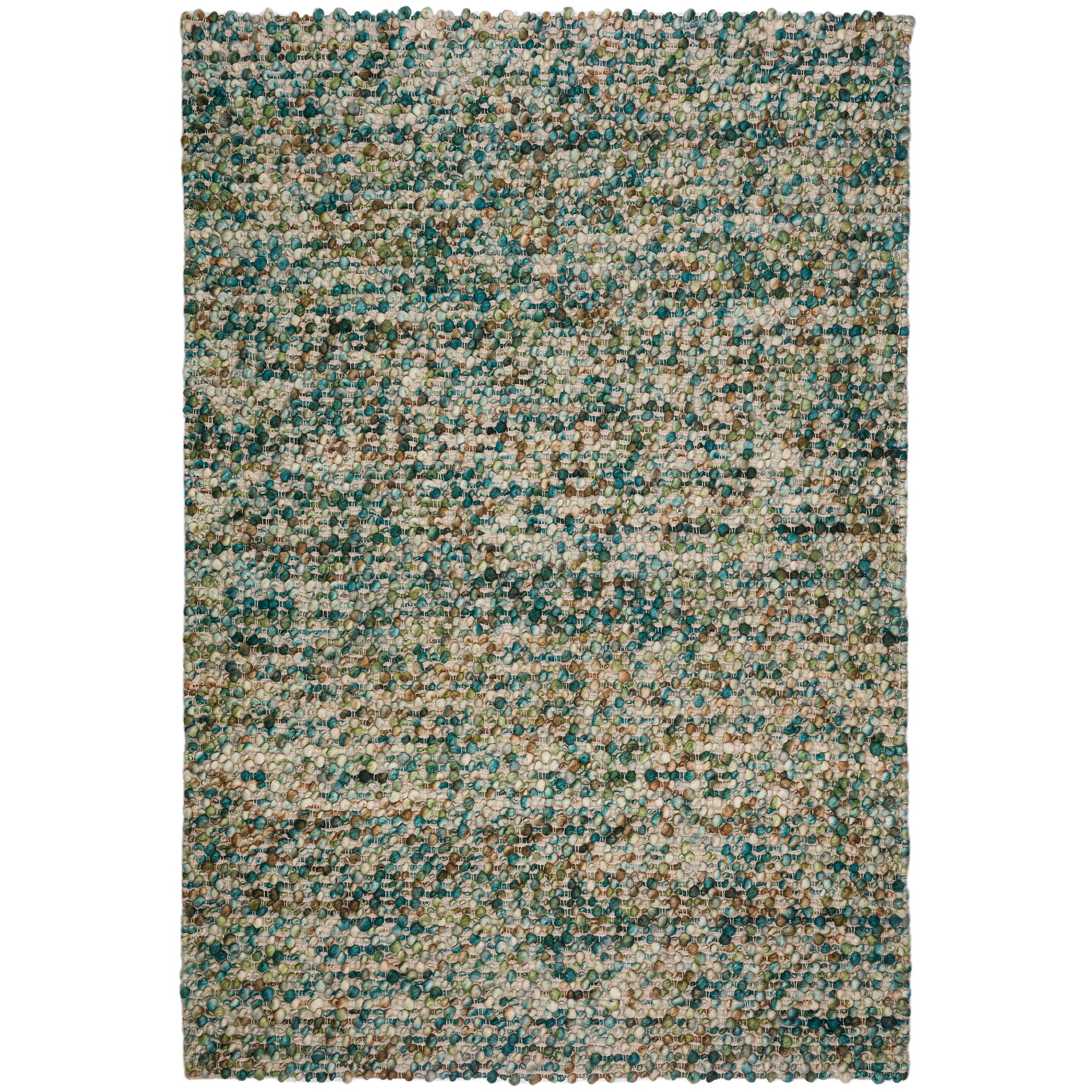 Transitional HU1 Teal Wool Rug 3'6" x 5'6" #shape_Rectangle