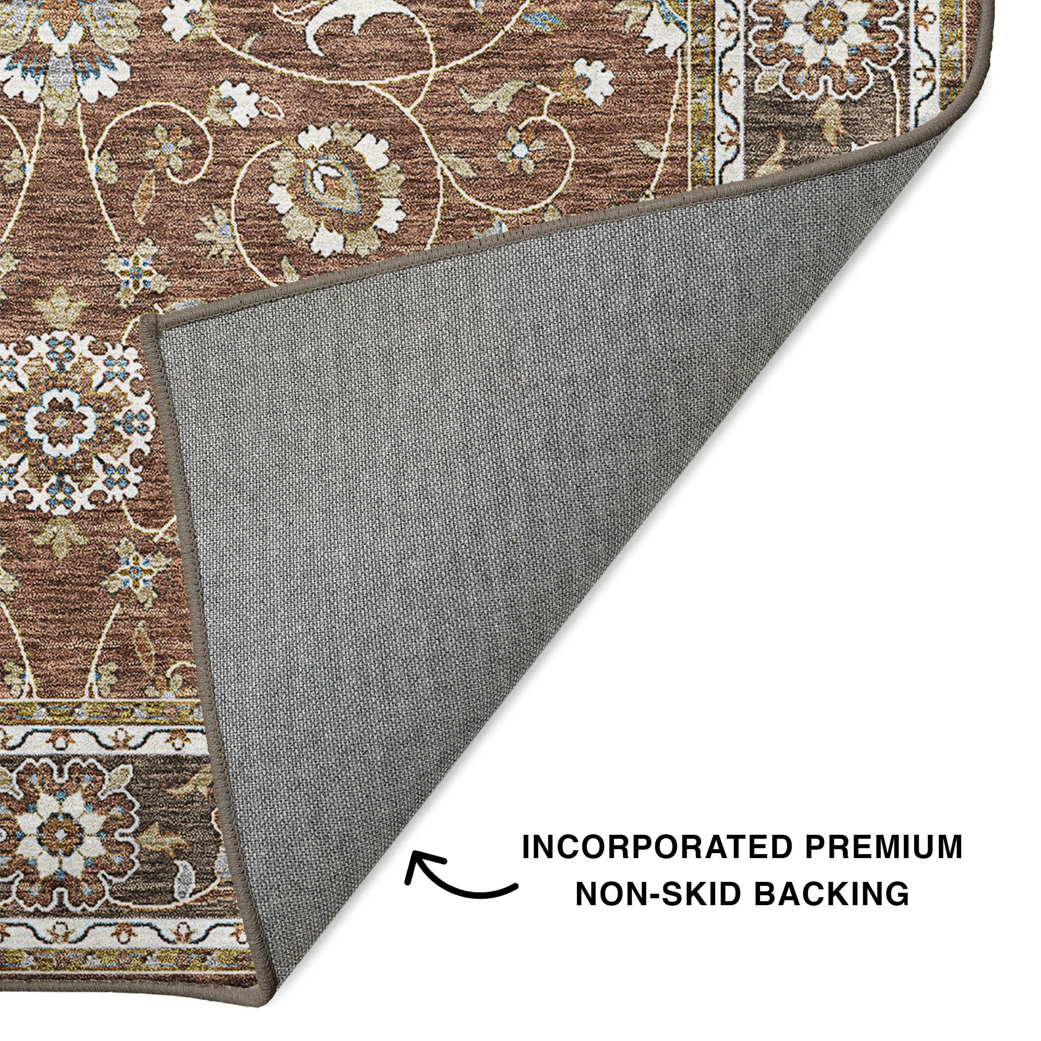 Luxury Washable Indoor/Outdoor traditional HY1 Paprika Orange Rug 1'8" x 2'6" #shape_Rectangle