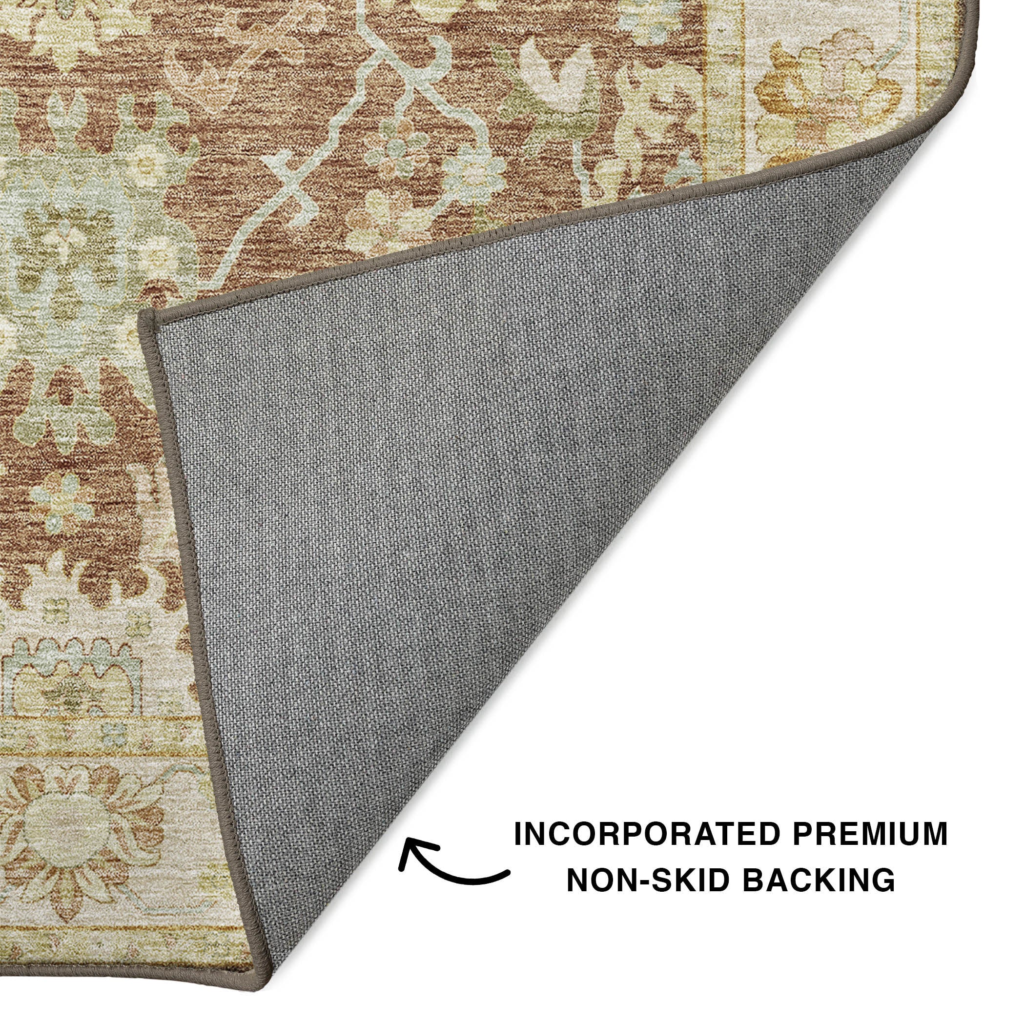 Luxury Washable Indoor/Outdoor traditional HY2 Paprika Red Rug 1'8" x 2'6" #shape_Rectangle