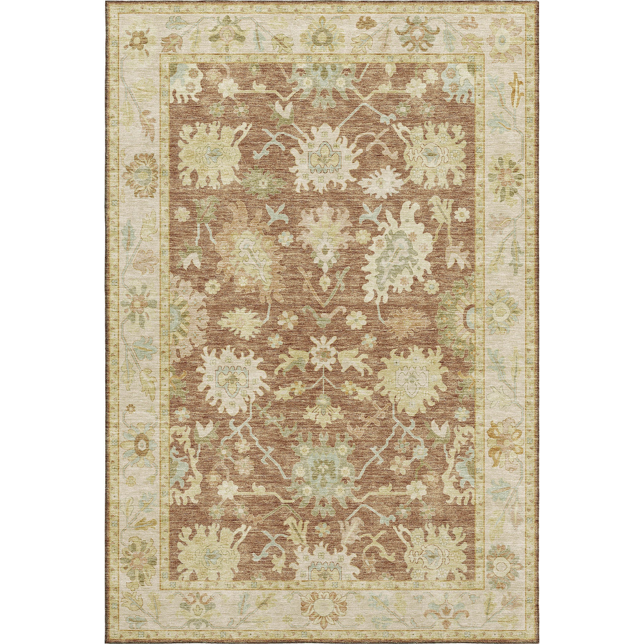 Luxury Washable Indoor/Outdoor traditional HY2 Paprika Red Rug 1'8" x 2'6" #shape_Rectangle