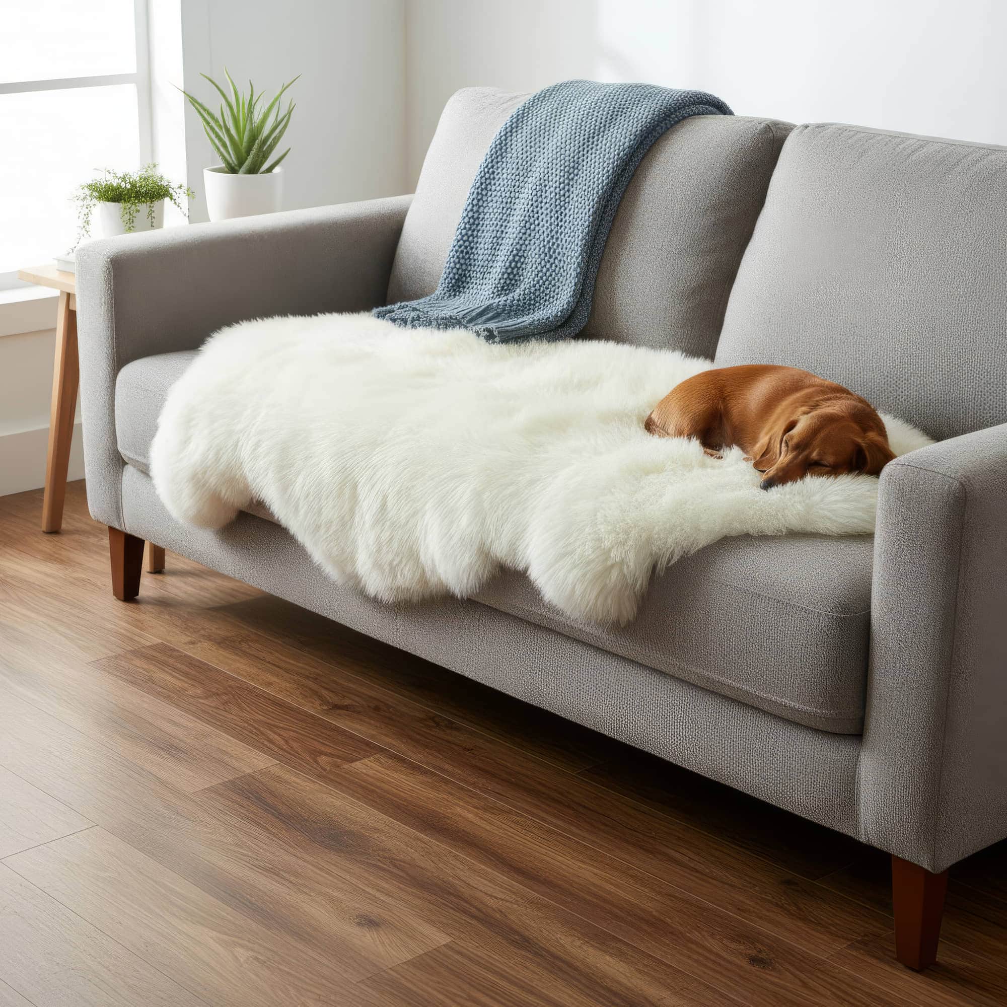 2x6 long white sheepskin shearling rug #size_2' x 6'