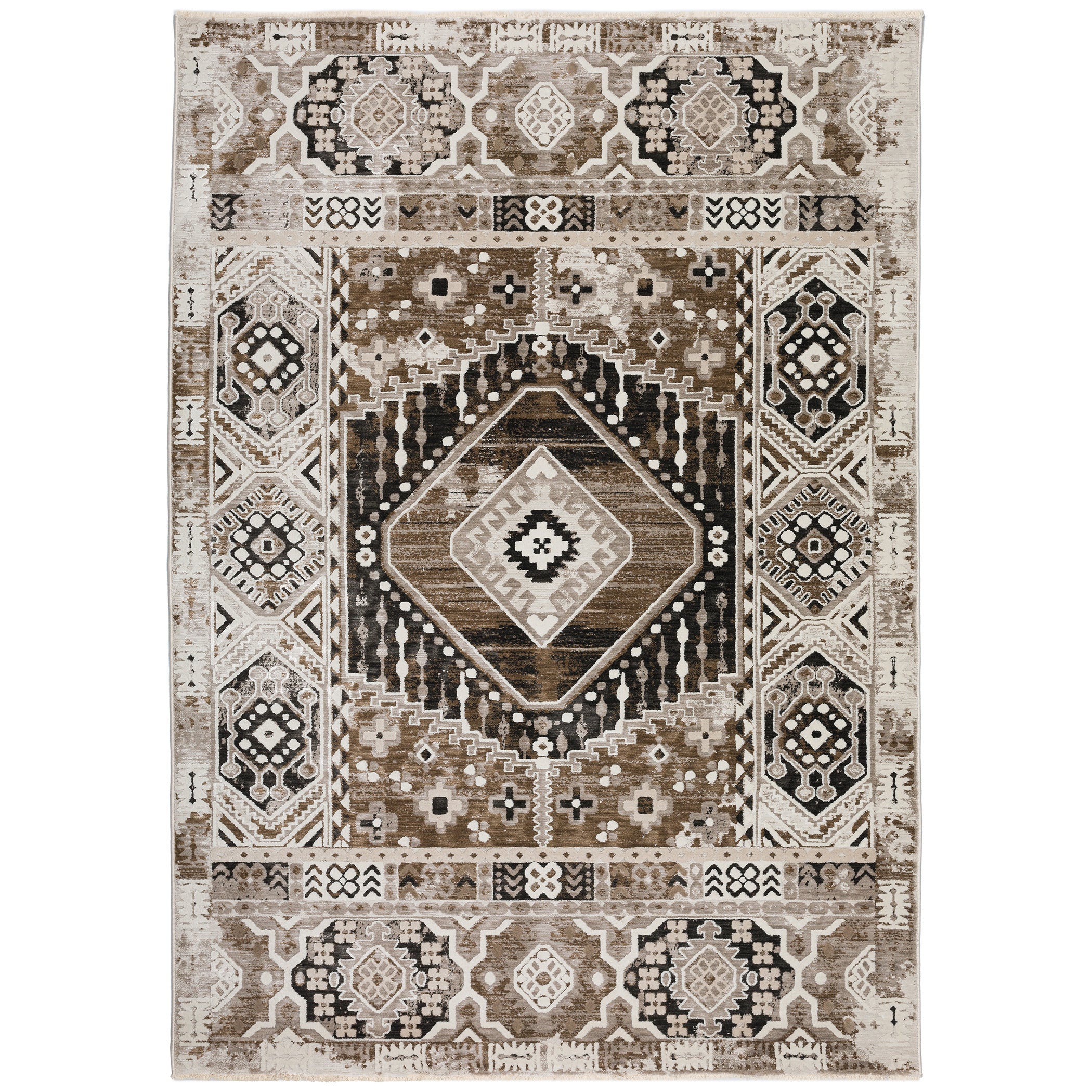 Transitional IZ5 Mocha Brown Rug 3'3" x 5'3" #shape_Rectangle