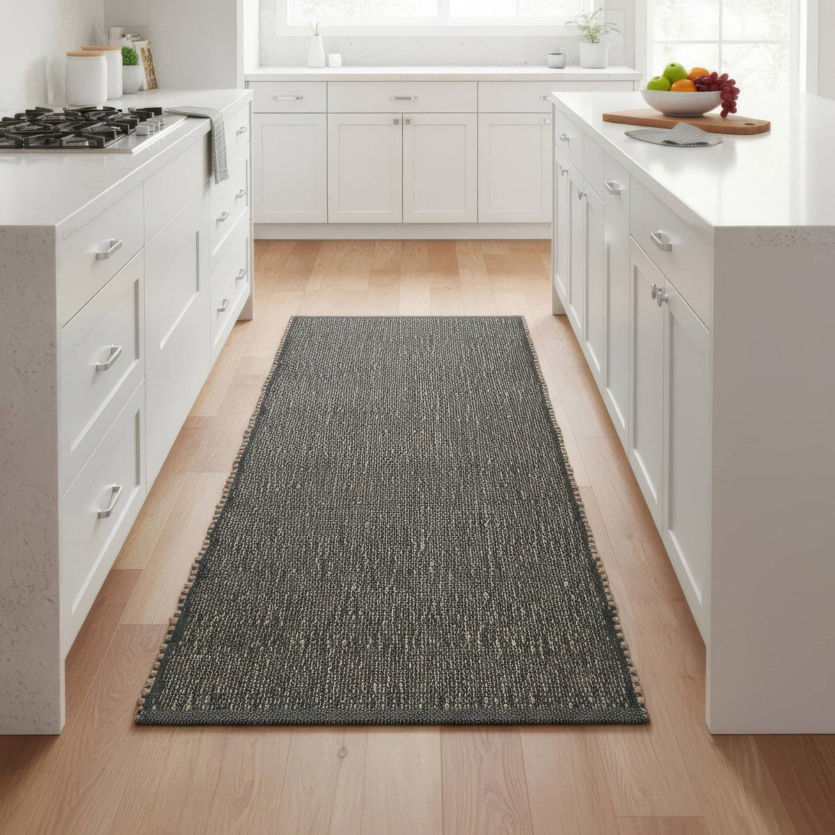 Green Jute & Cotton Woven Rug - Terra JC01