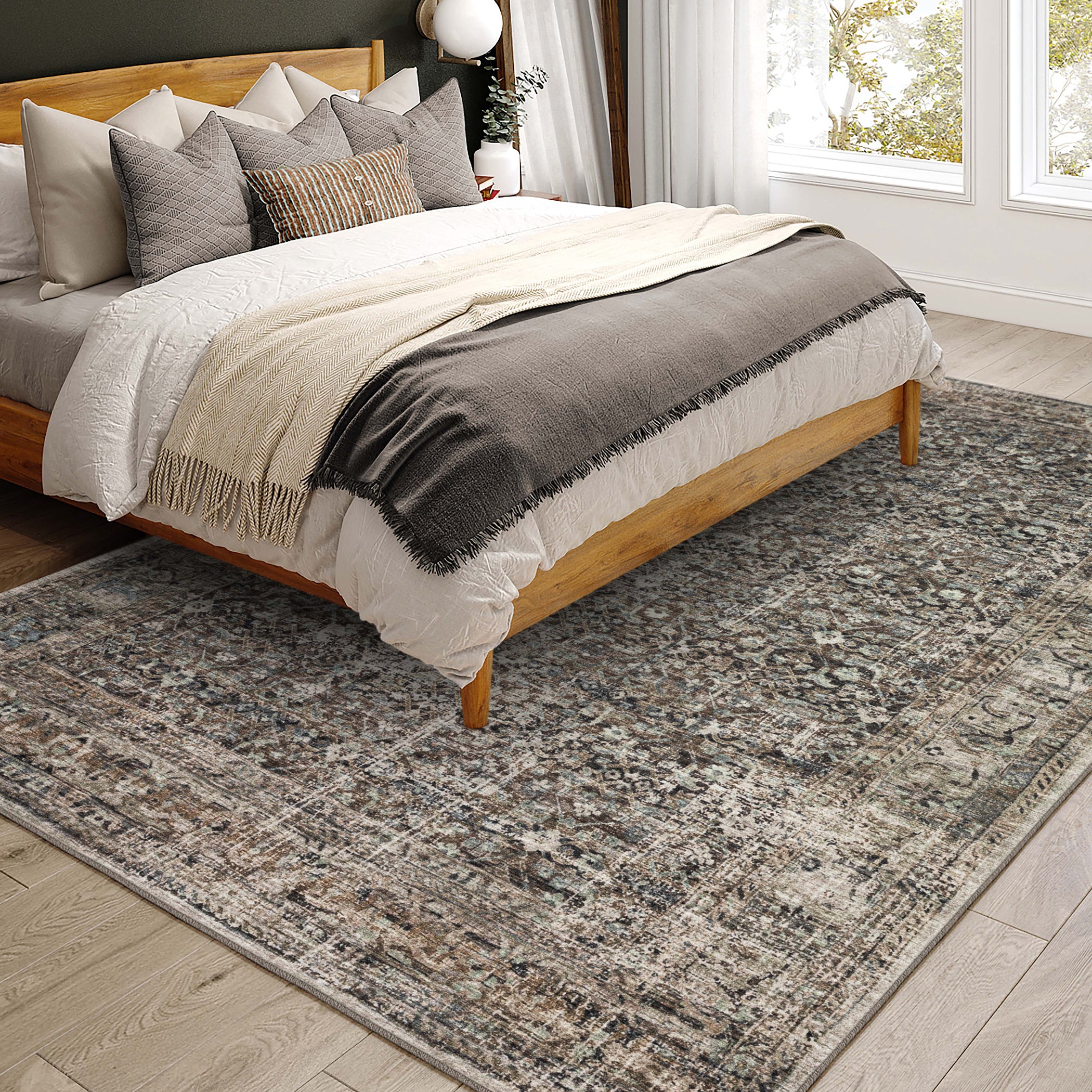 Indoor/Outdoor Traditional JC10 Mushroom Multi Rug 3' x 5' #shape_Rectangle