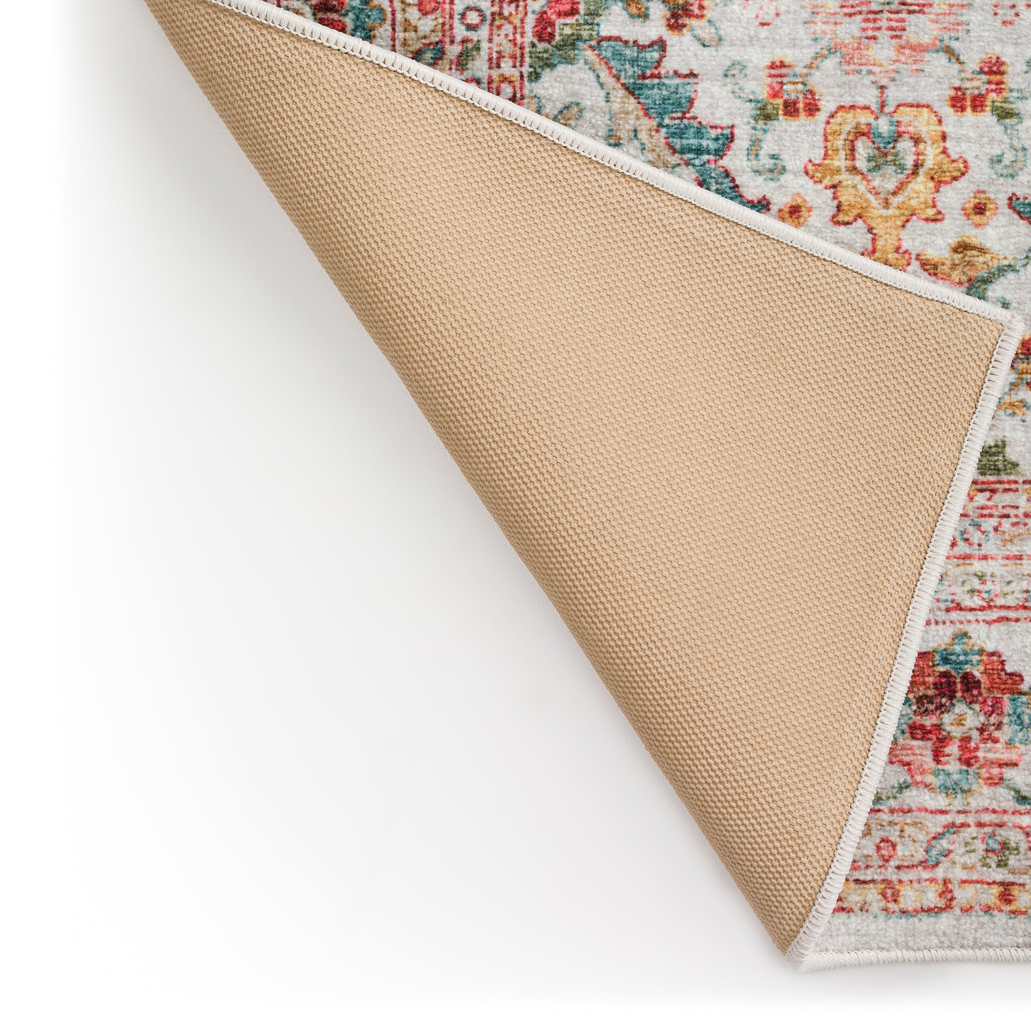 Indoor/Outdoor Traditional JC1 Ivory Red Rug 2' x 3' #shape_Rectangle