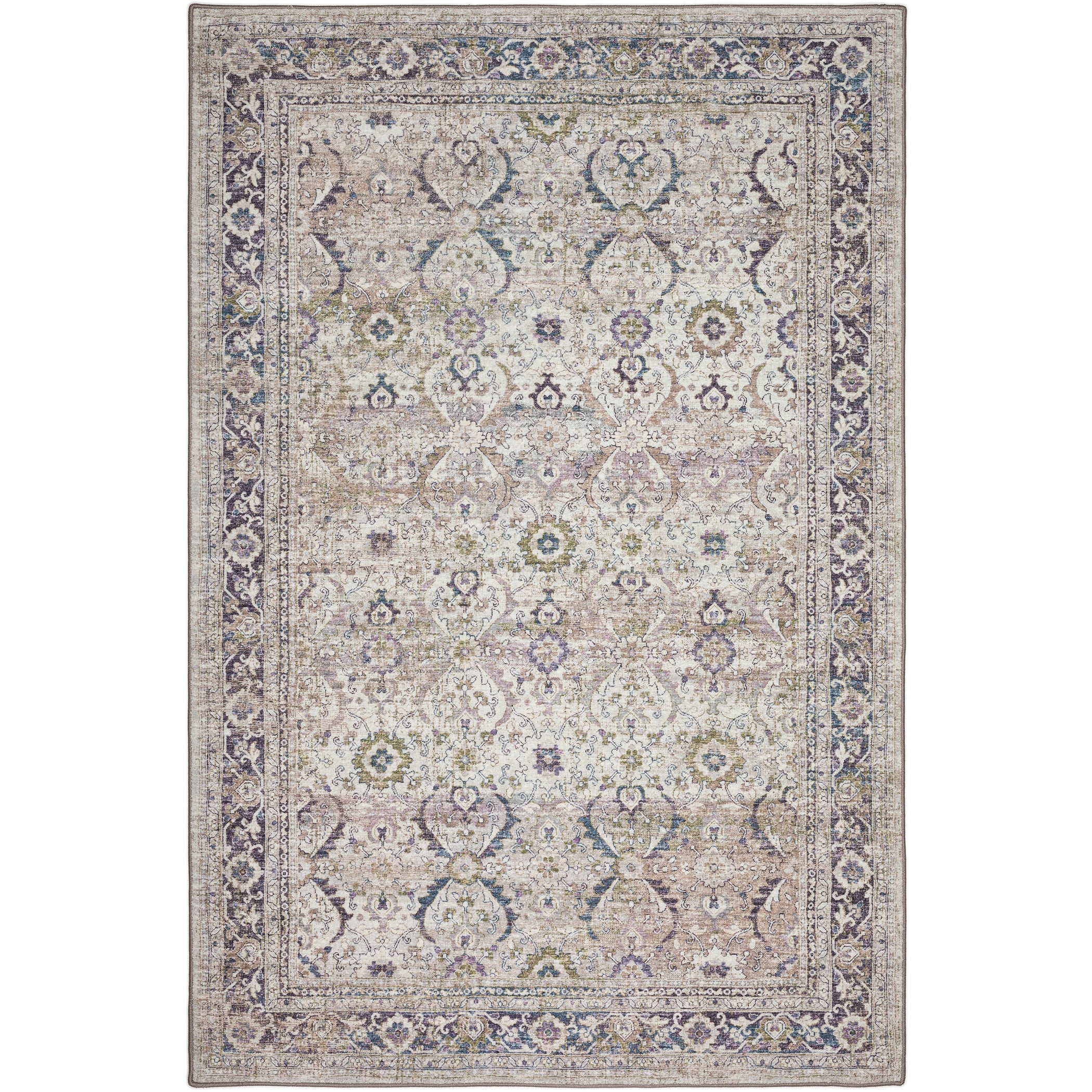 Indoor/Outdoor Traditional JC1 Oyster Purple Rug 3' x 5' #shape_Rectangle