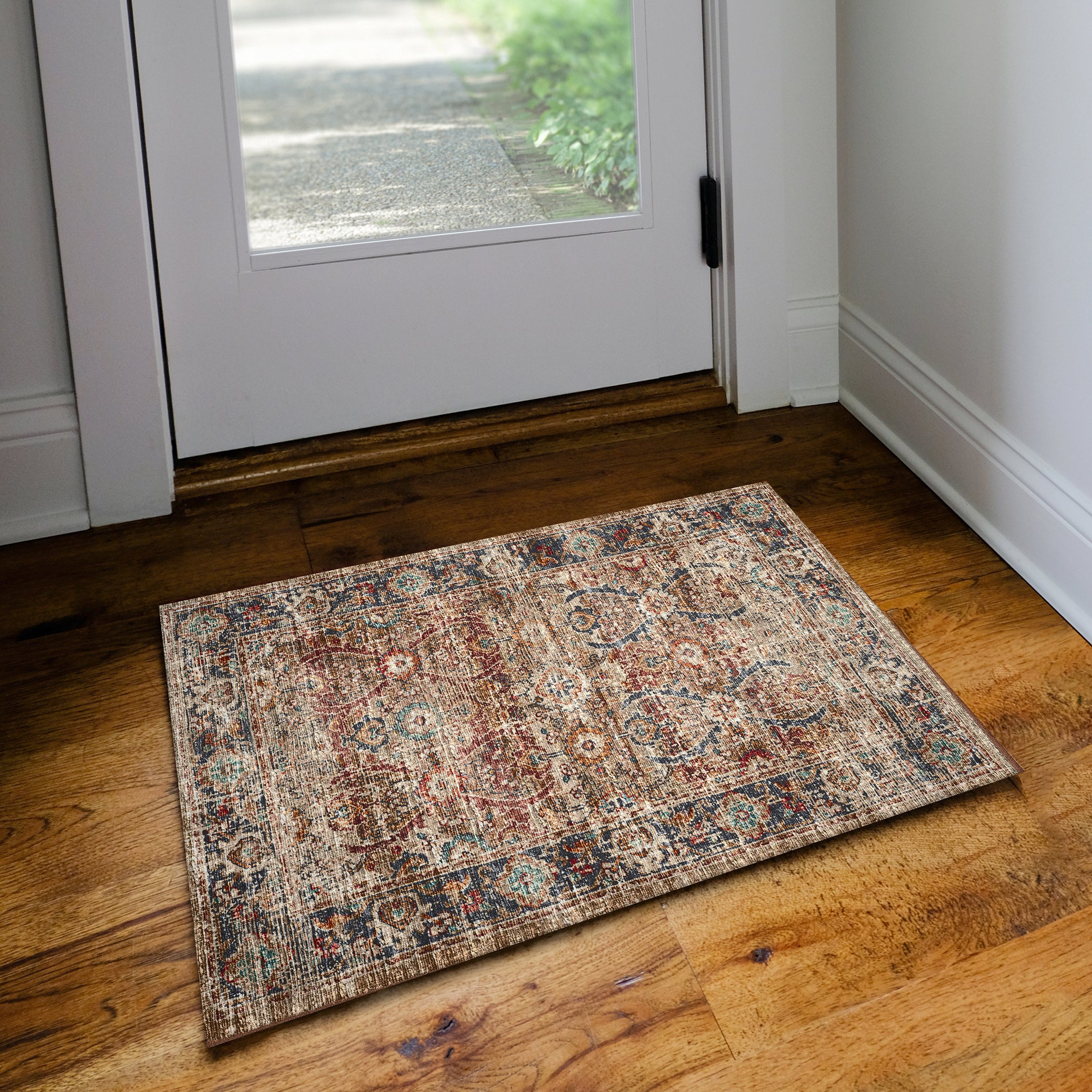 Indoor/Outdoor Traditional JC1 Taupe Multi Rug 2' x 3' #shape_Rectangle