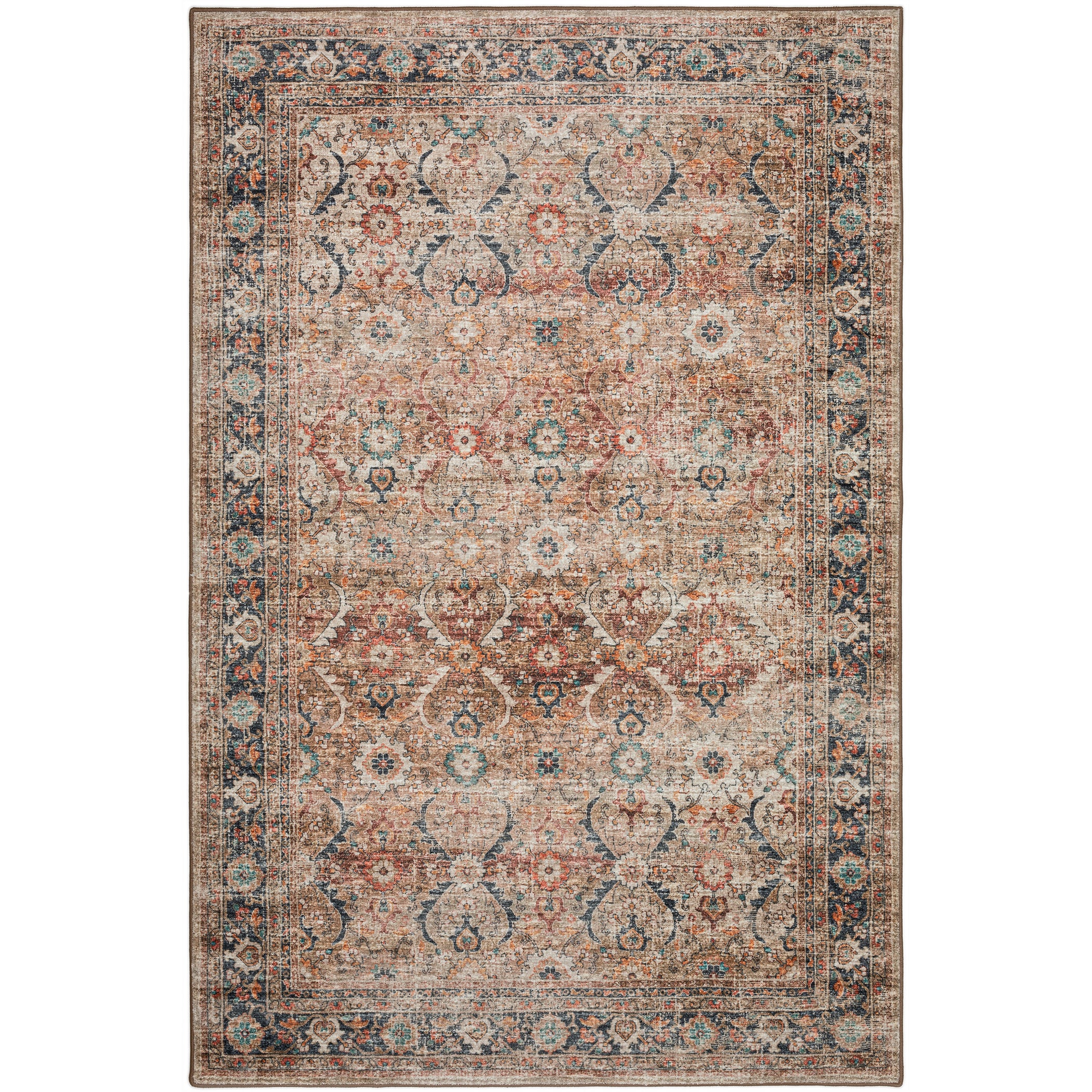 Indoor/Outdoor Traditional JC1 Taupe Multi Rug 3' x 5' #shape_Rectangle