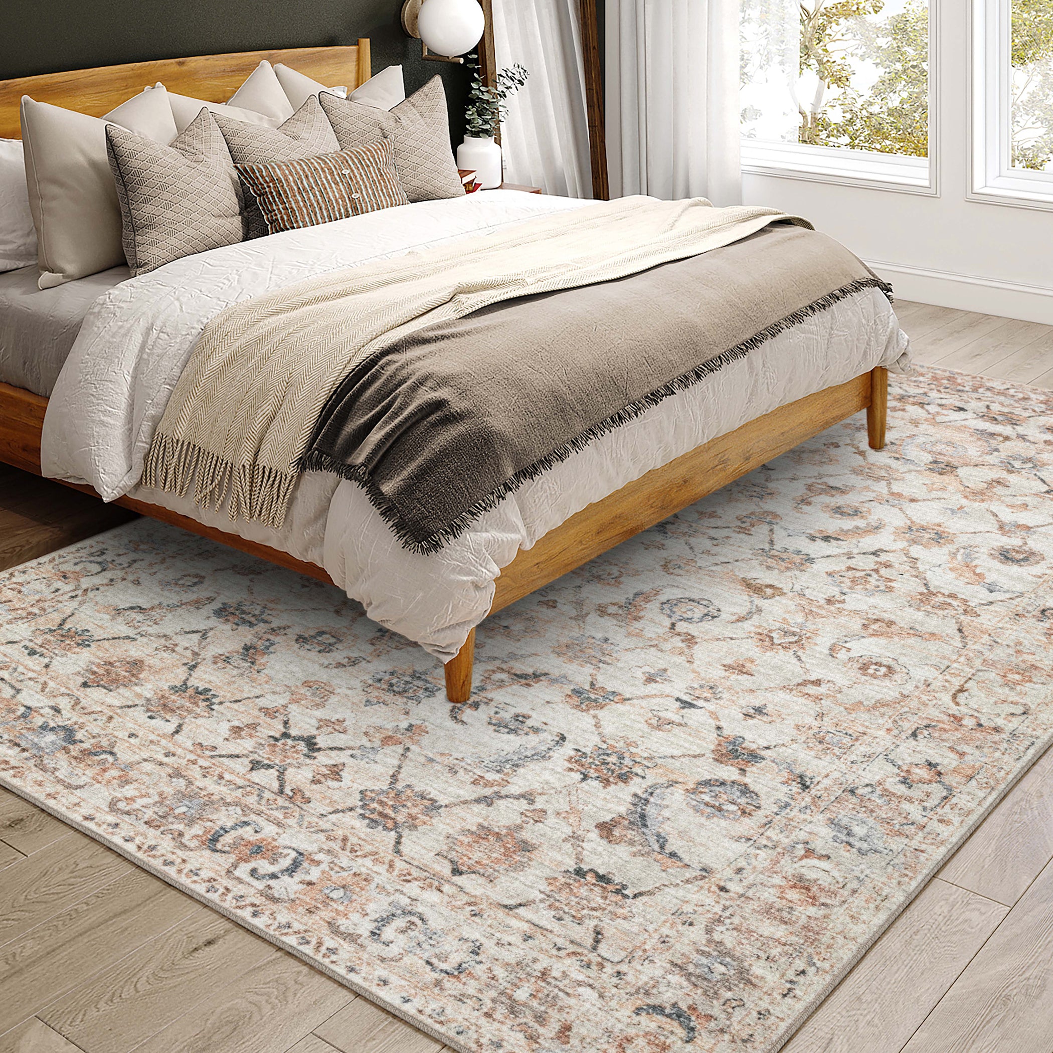 Indoor/Outdoor Traditional JC4 Linen Ivory Rug 3' x 5' #shape_Rectangle