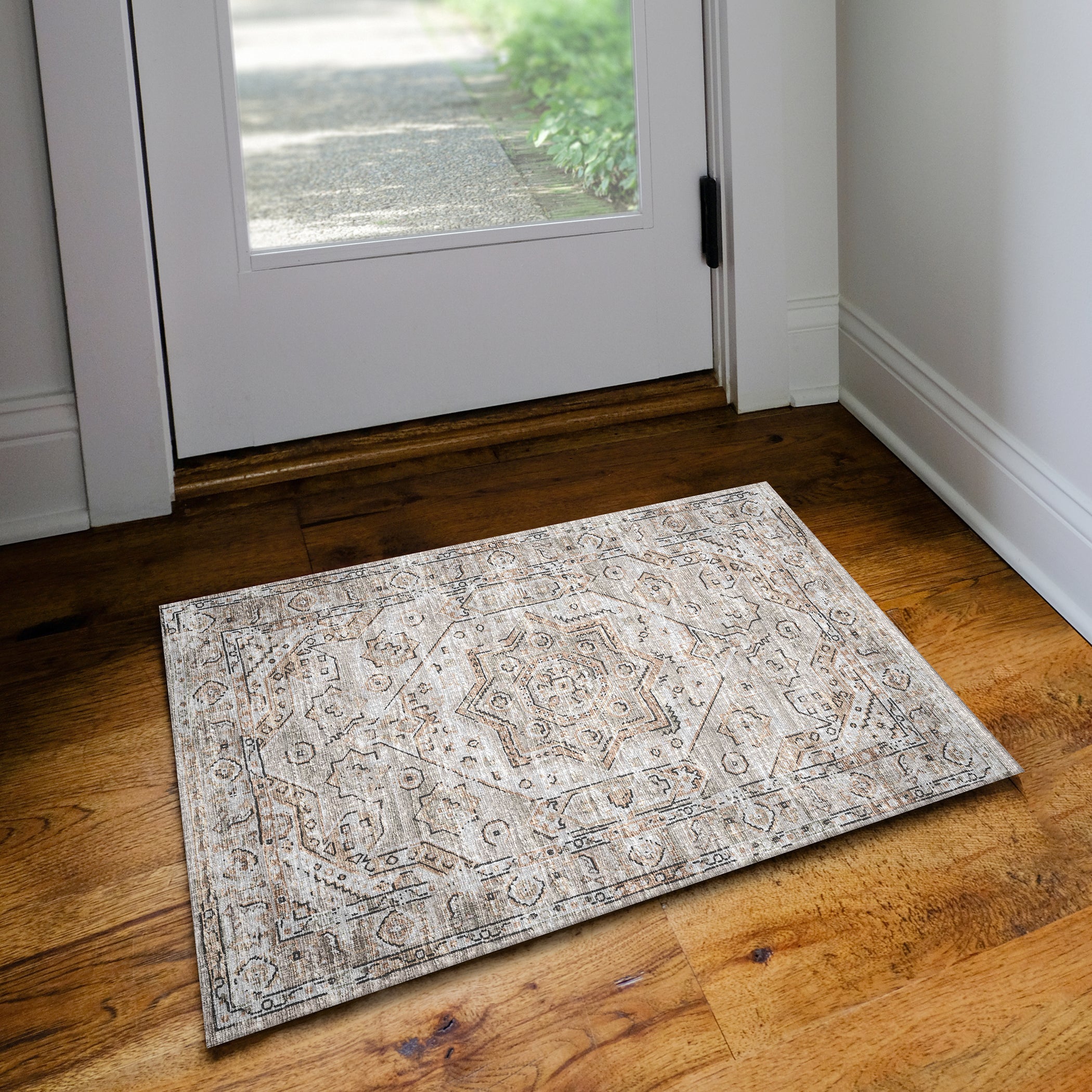 Indoor/Outdoor Traditional JC5 Tin Gray Rug 2' x 3' #shape_Rectangle